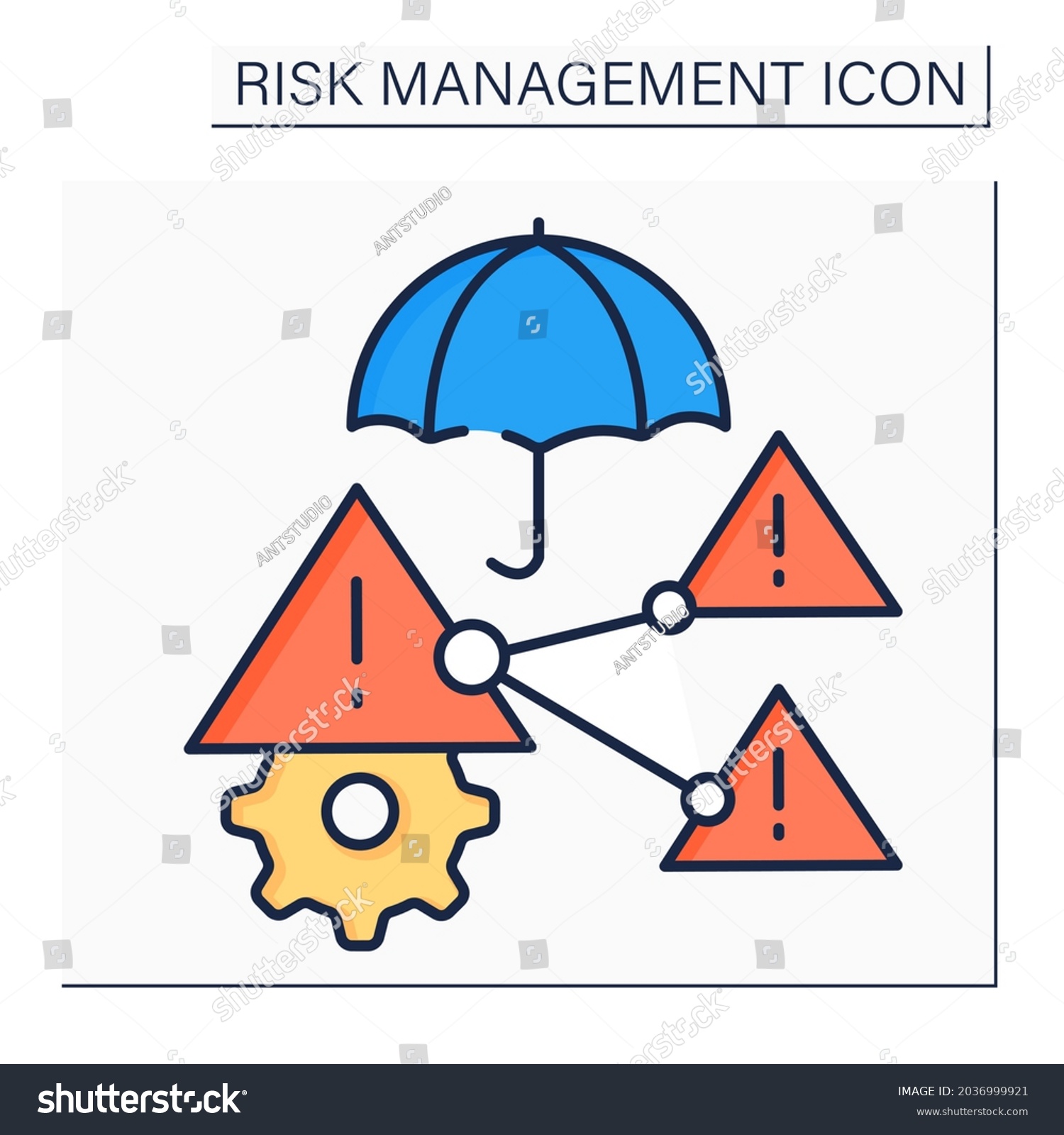 Difficult Risks Color Icon Positive Neutral Stock Vector (Royalty Free ...