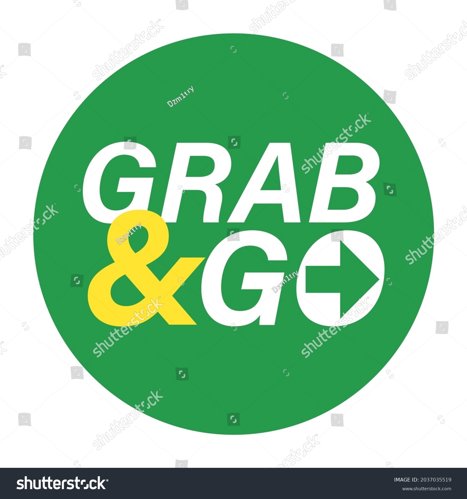 Grab Go Symbol Clipart Image Isolated Stock Vector (Royalty Free ...