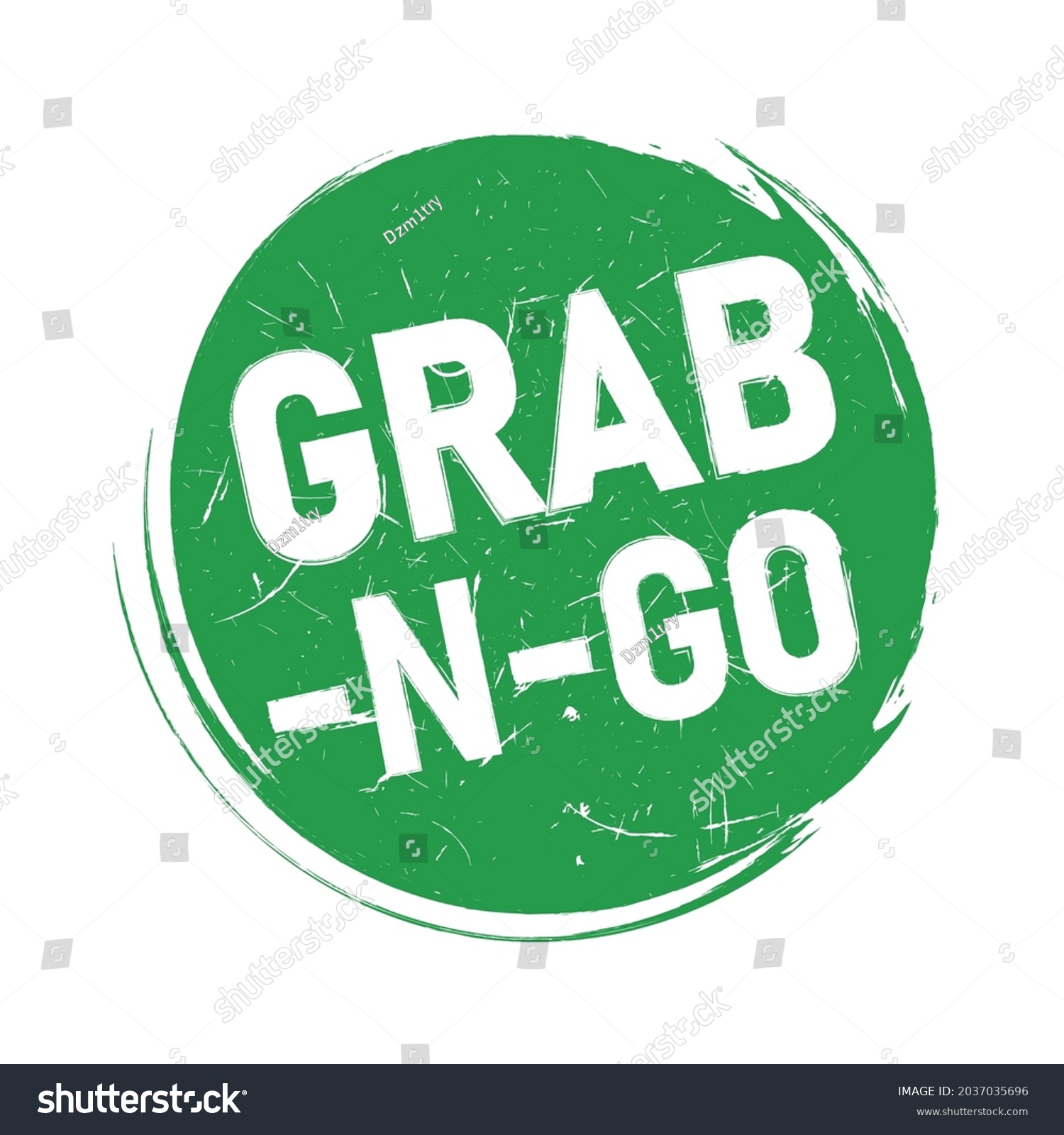 Grab Go Rubber Stamp Icon Clipart Stock Vector (Royalty Free ...