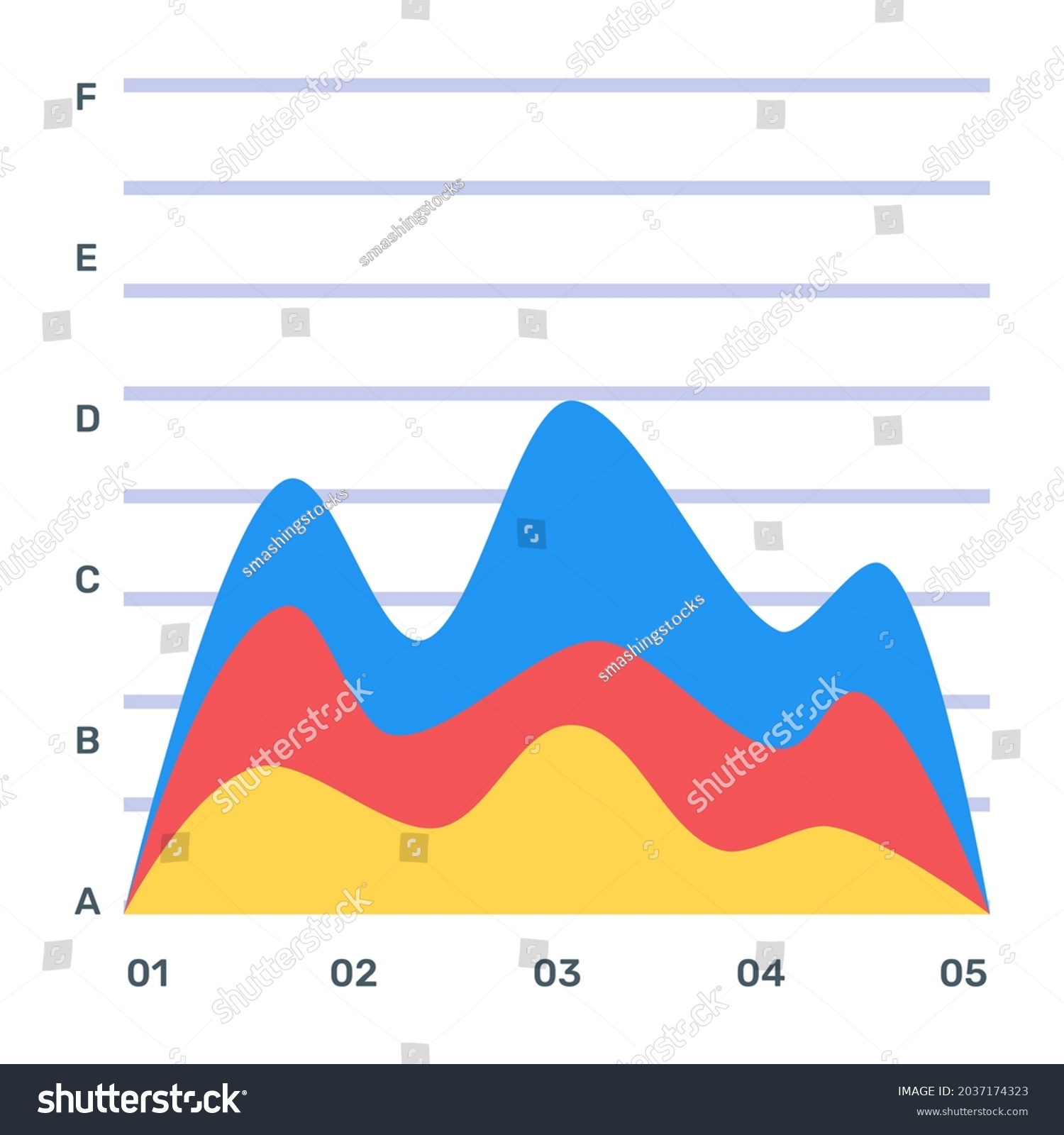 Mountain Like Structure Chart Graph Conceptualizing Stock Vector ...