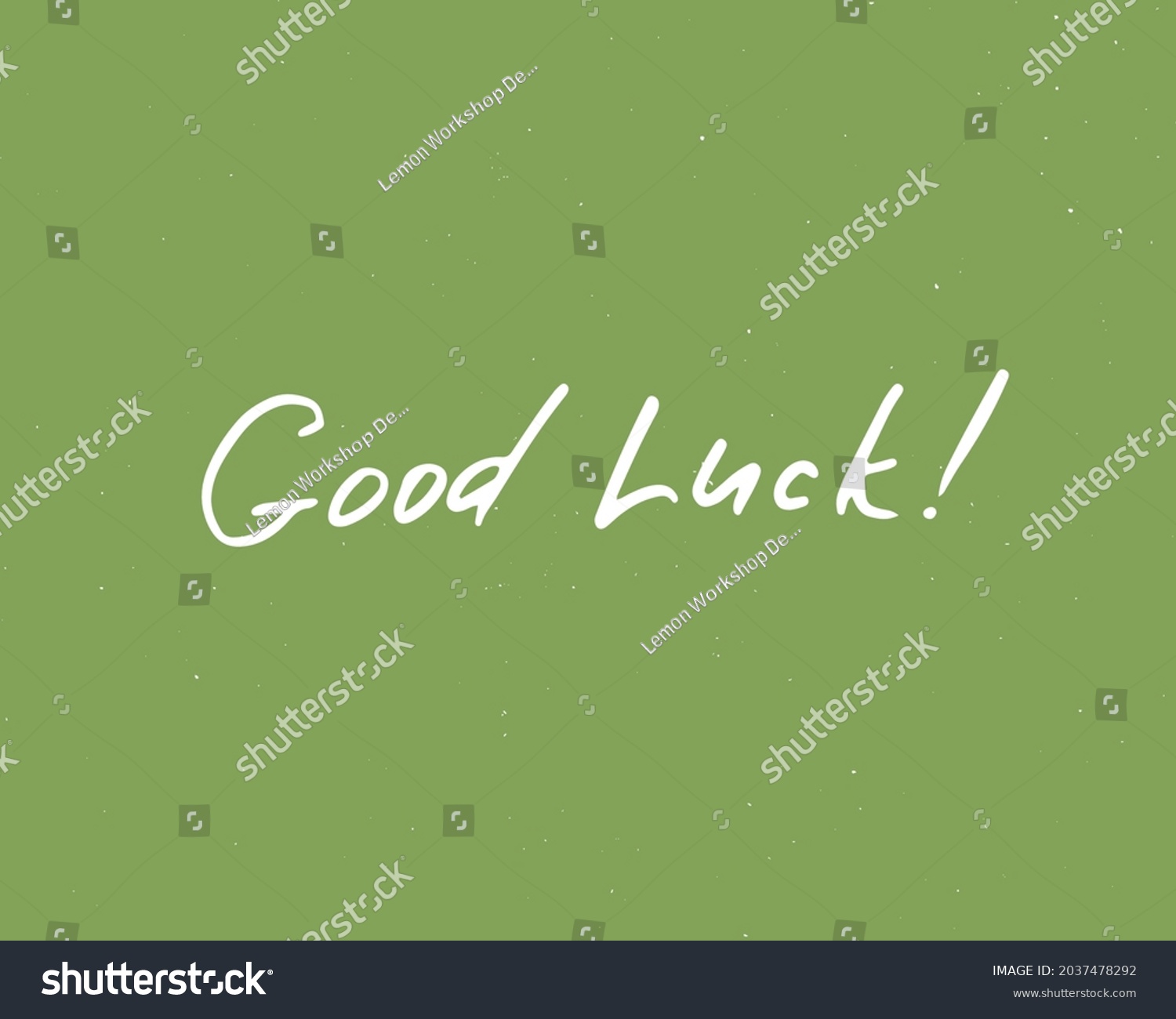 Good Luck Lettering Handwritten Sign Hand Stock Vector (Royalty Free ...