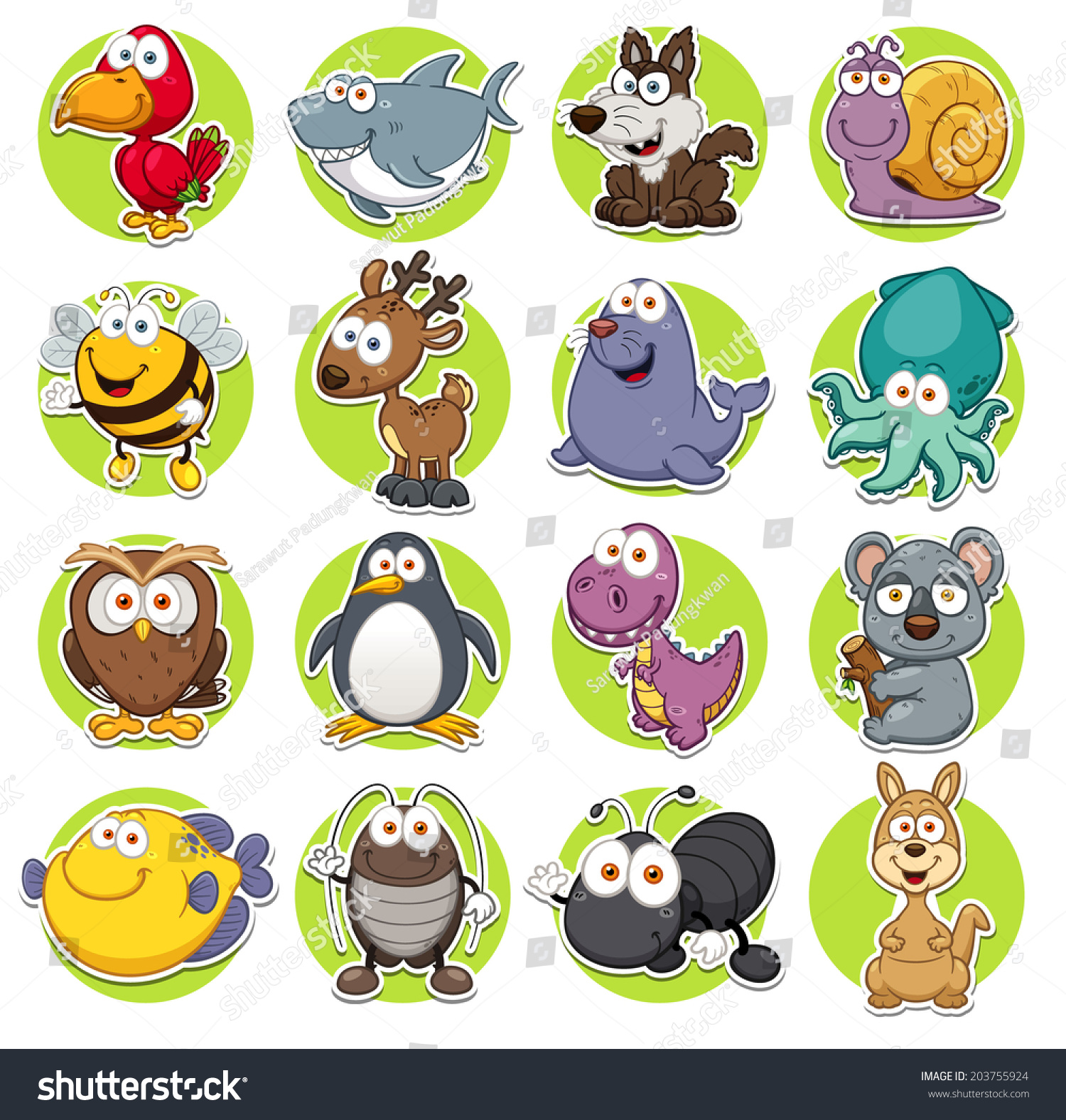Vector Illustration Animals Set Cartoon Stock Vector Royalty Free Vector Illustration Animals Set Cartoon Stock Vector Royalty Free