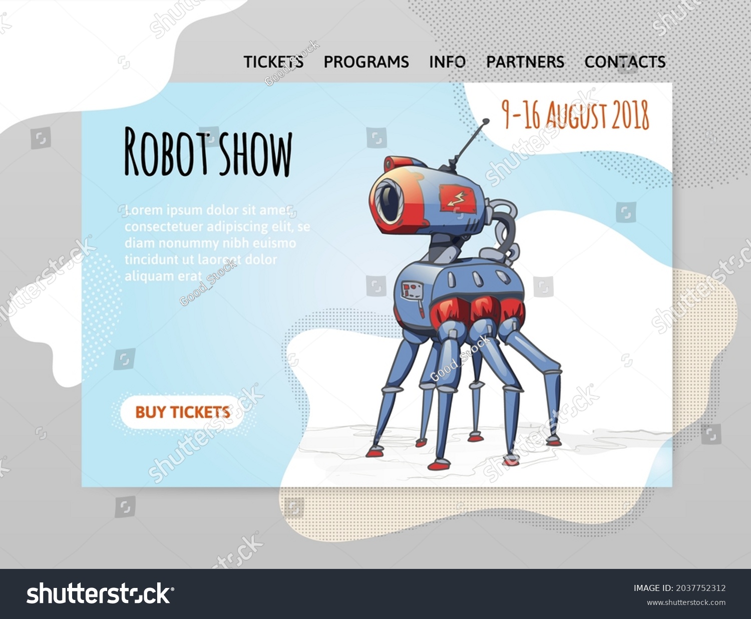 Design Template Robot Exhibition Show Robotics Stock Vector (Royalty ...