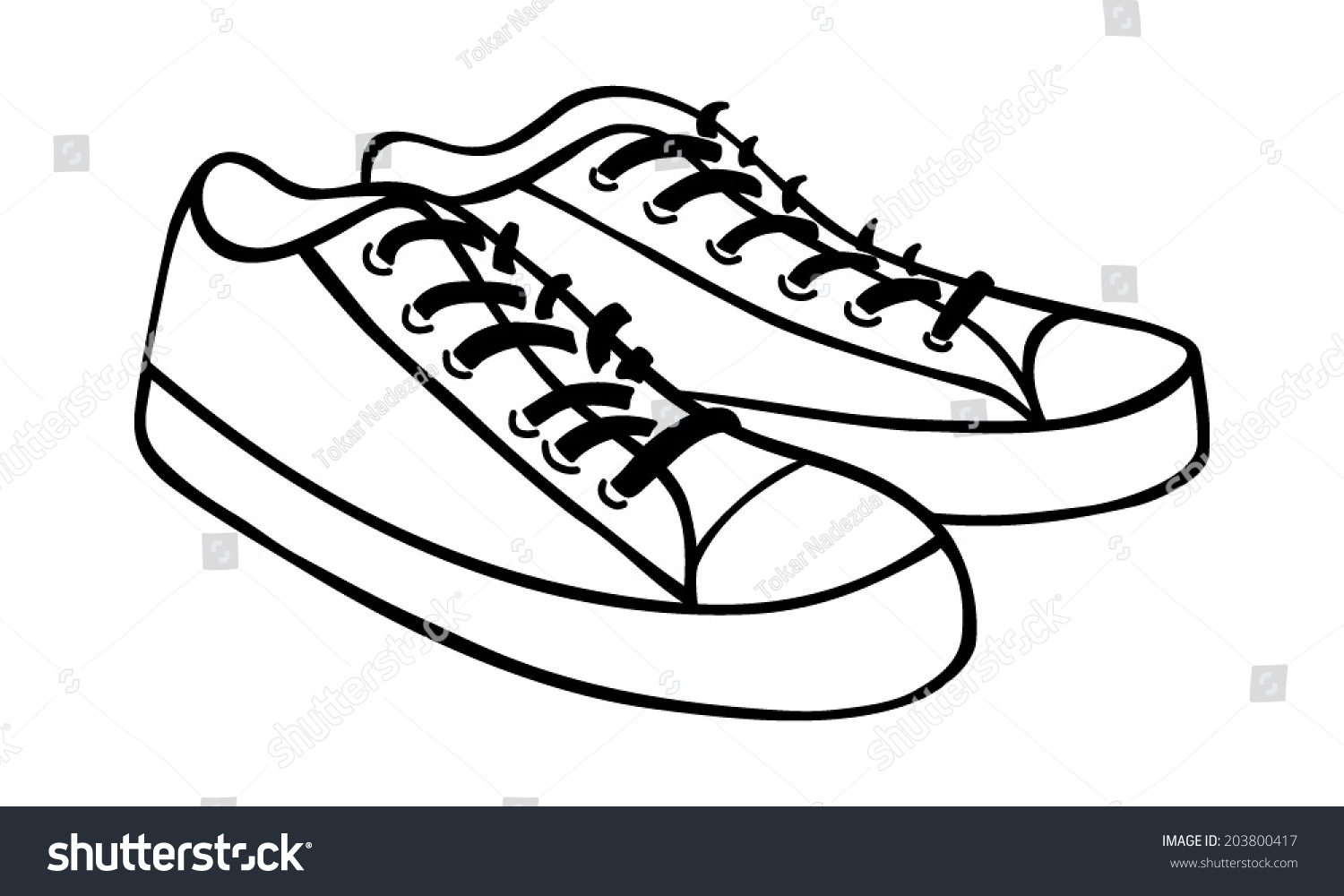 Vector Sketch Illustration Gumshoes Stock Vector (royalty Free 