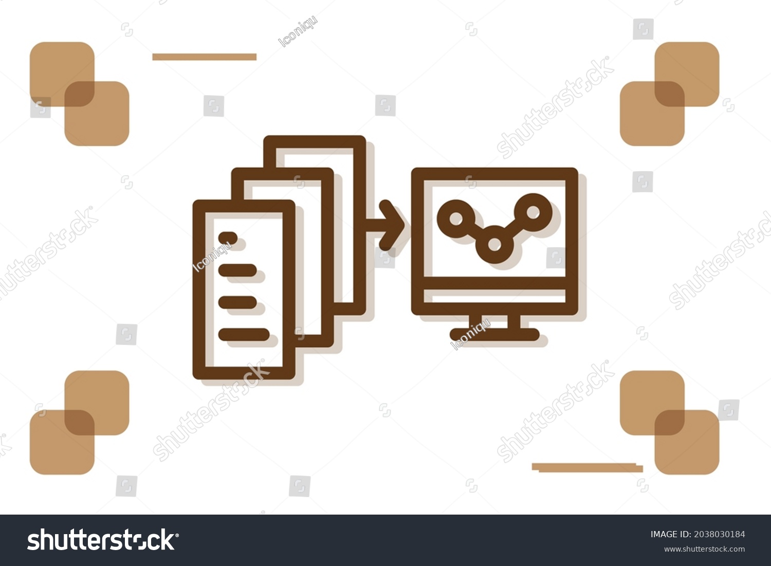 Data Gathering Icon Symbol Sign Modern Stock Vector (Royalty Free ...