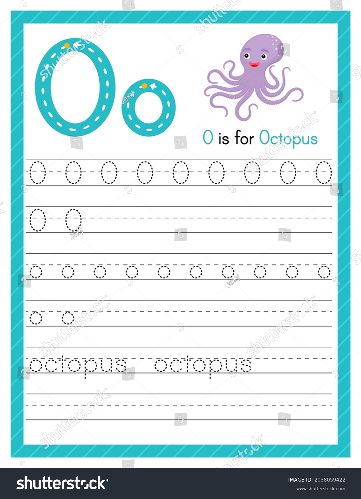 Trace Letter O Uppercase Lowercase Alphabet Stock Vector (Royalty Free ...