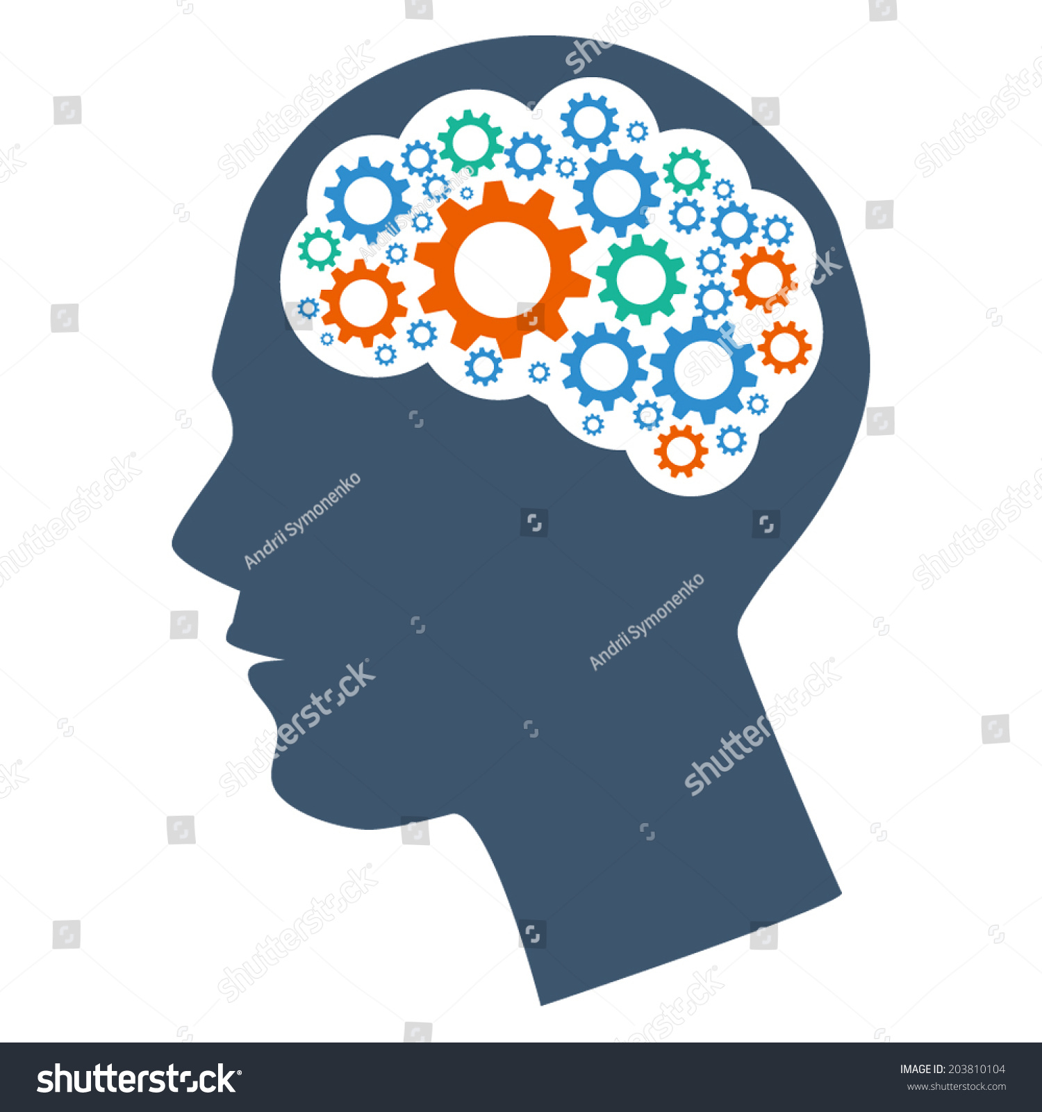 Head Cog Illustration Stock Vector (Royalty Free) 203810104 | Shutterstock