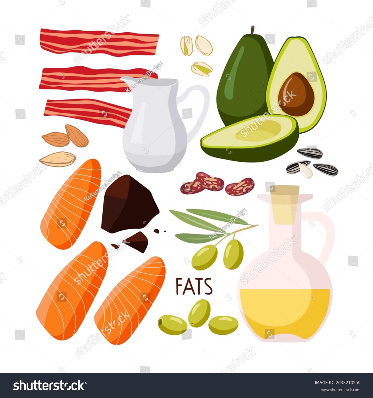 680 Foods Rich Fats Stock Vectors, Images & Vector Art | Shutterstock