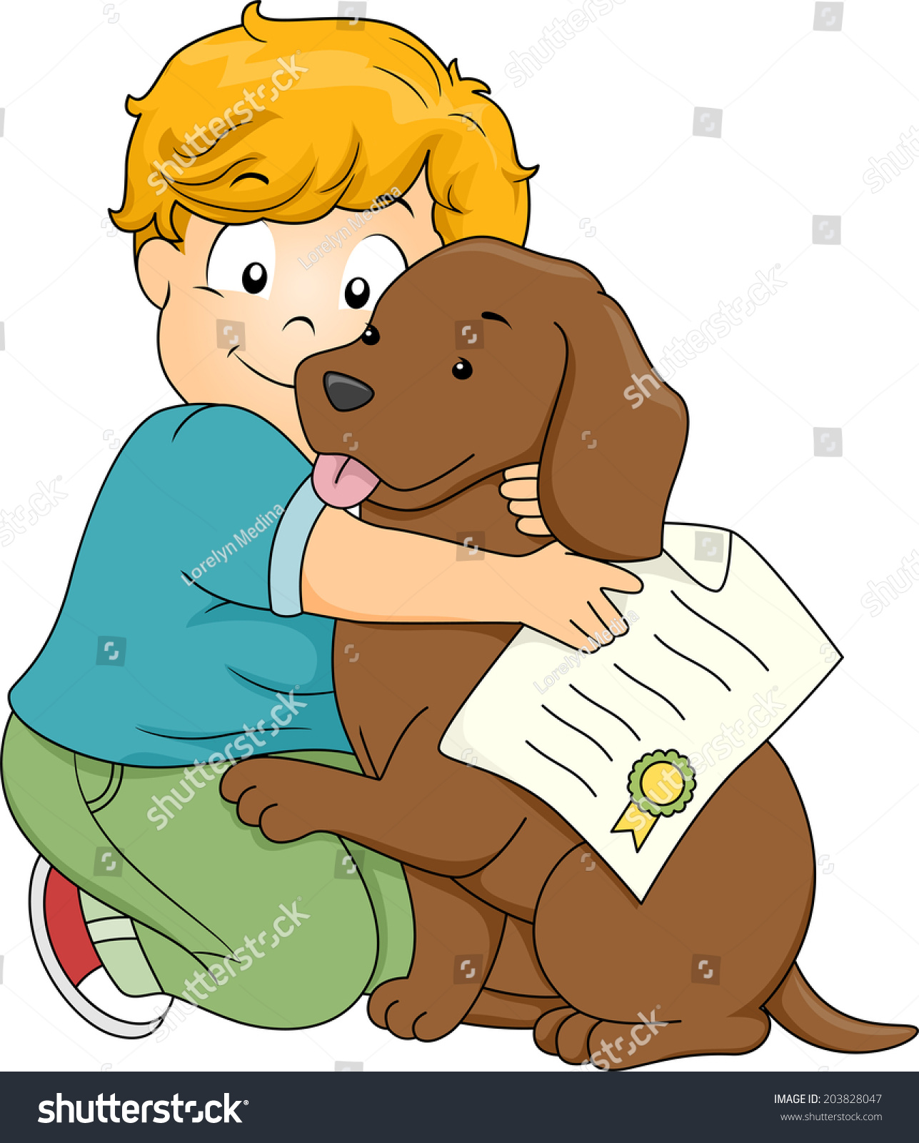 Собака и хозяин рисунок