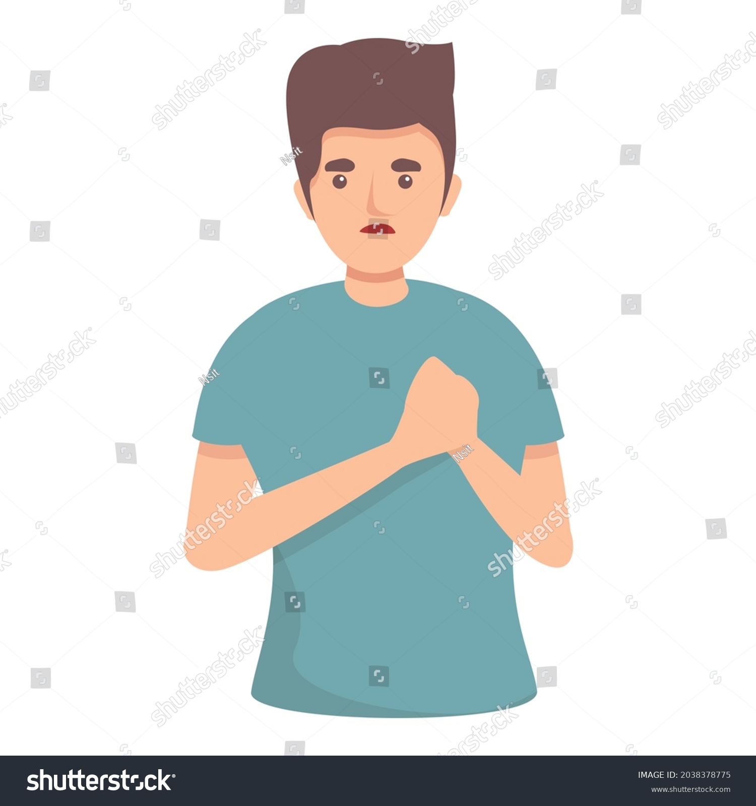 Boy Heart Sick Icon Cartoon Vector Stock Vector (Royalty Free ...