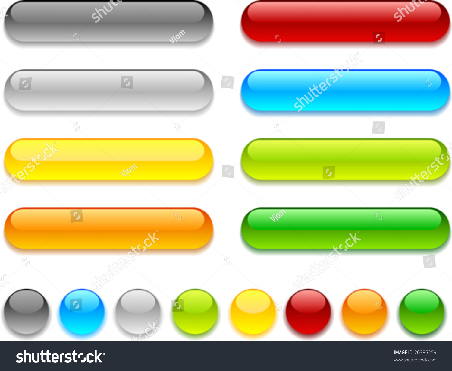 Web Shiny Buttons Vector Illustration Stock Vector (Royalty Free ...