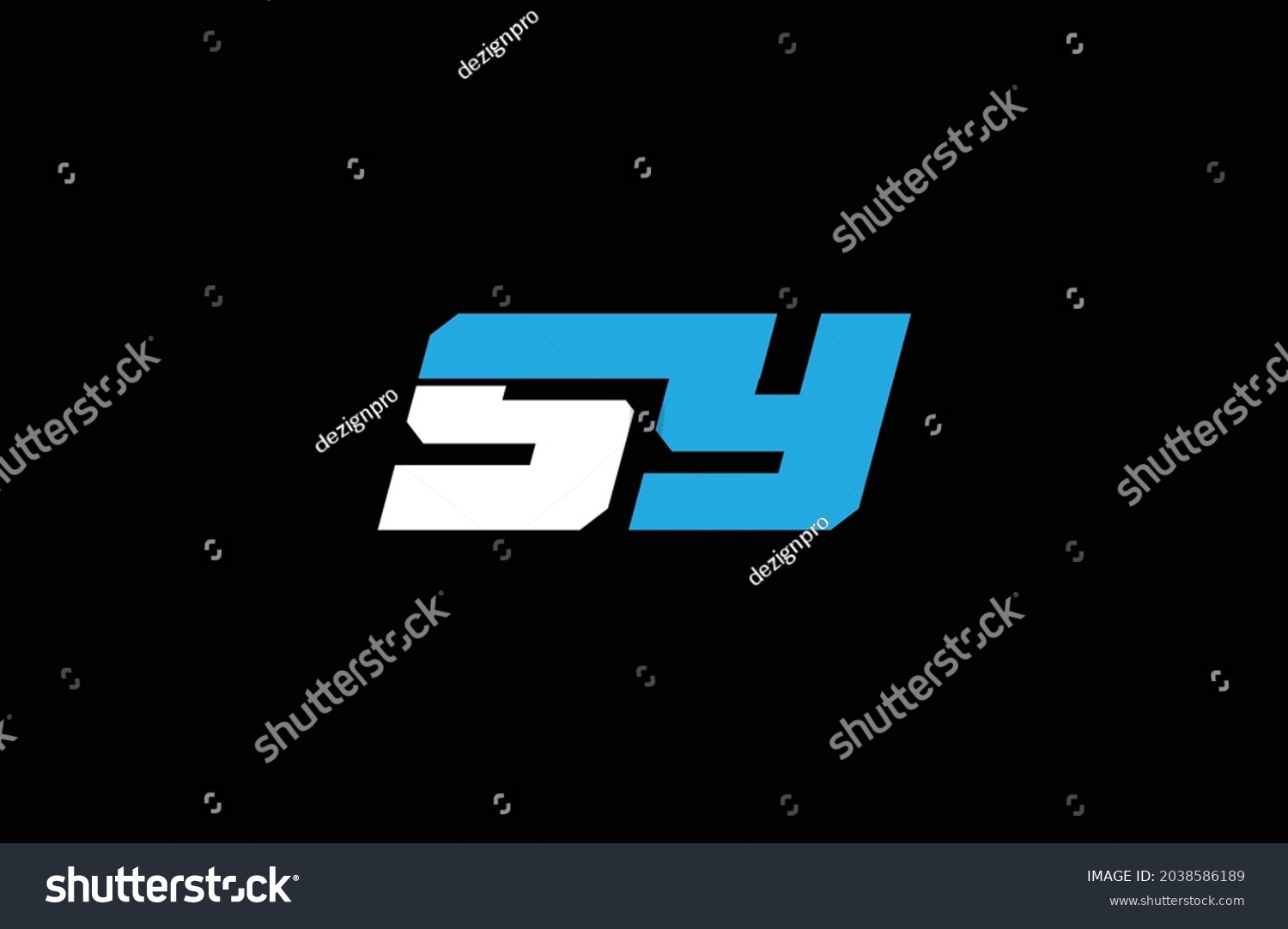 Initials Sy Logo Letter S Y Stock Vector (Royalty Free) 2038586189 ...