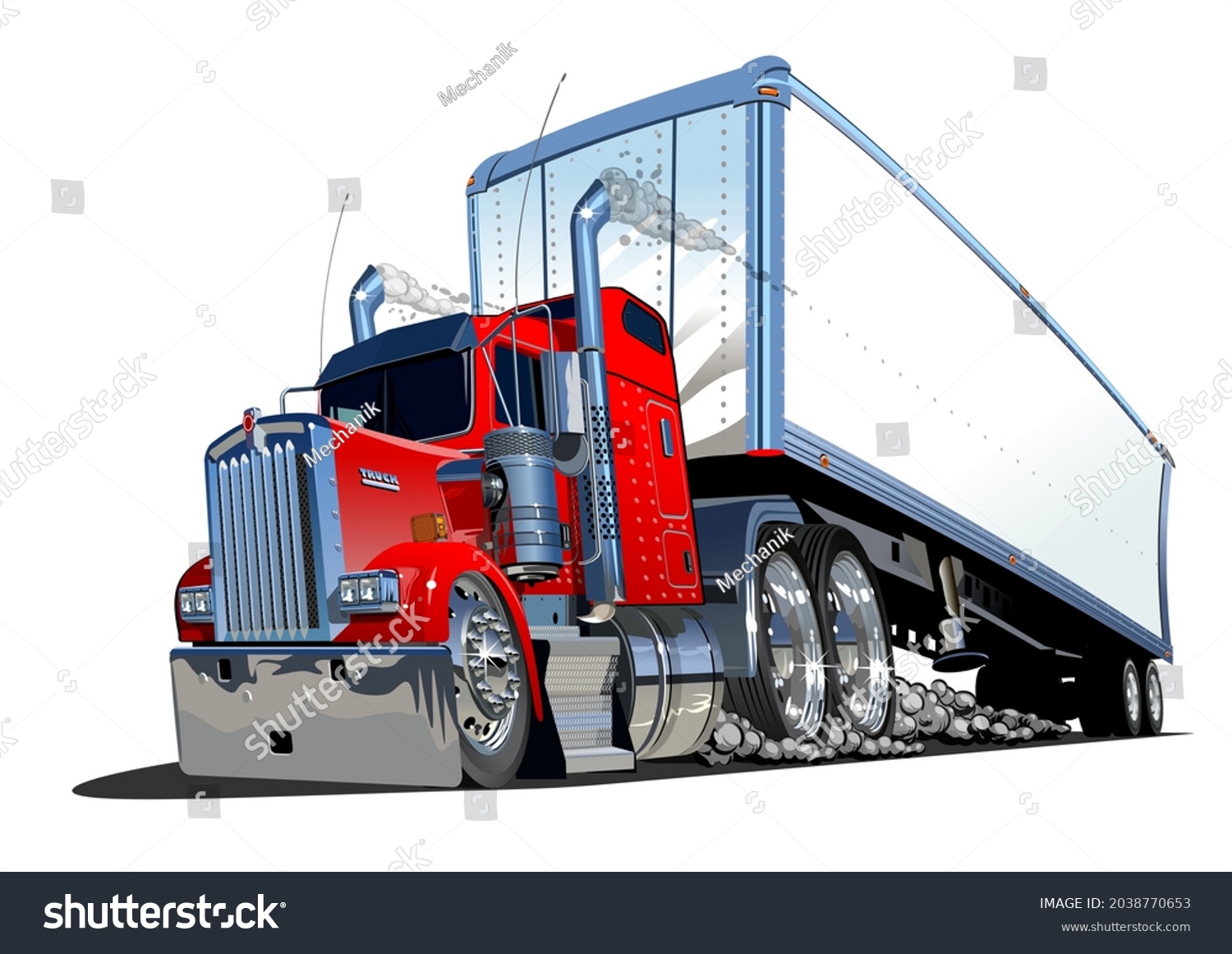 1,714 Vector Cartoon Semi Truck Images, Stock Photos & Vectors