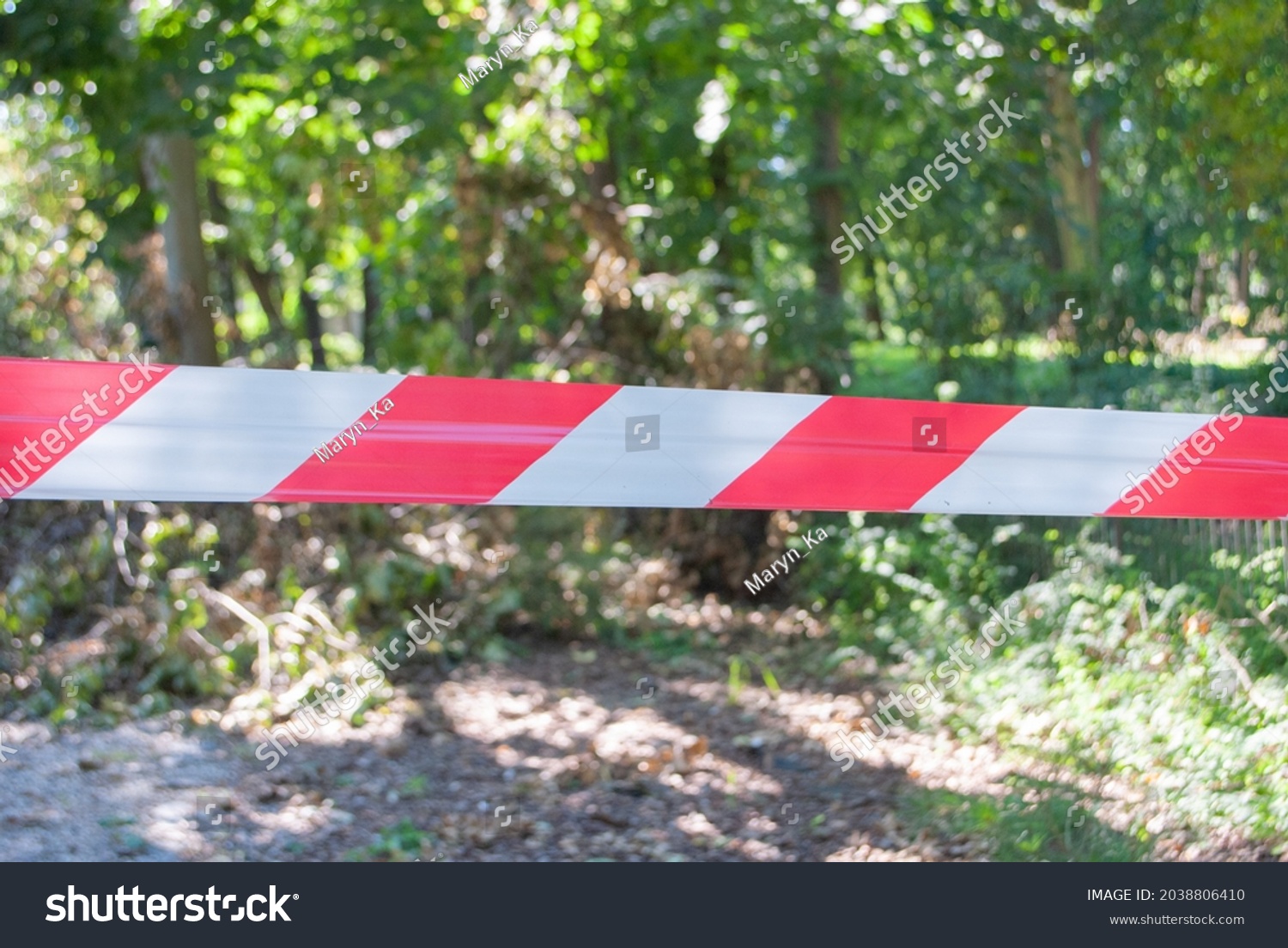 Prohibitive Tape No Entry Investigation Police Stock Photo 2038806410 ...