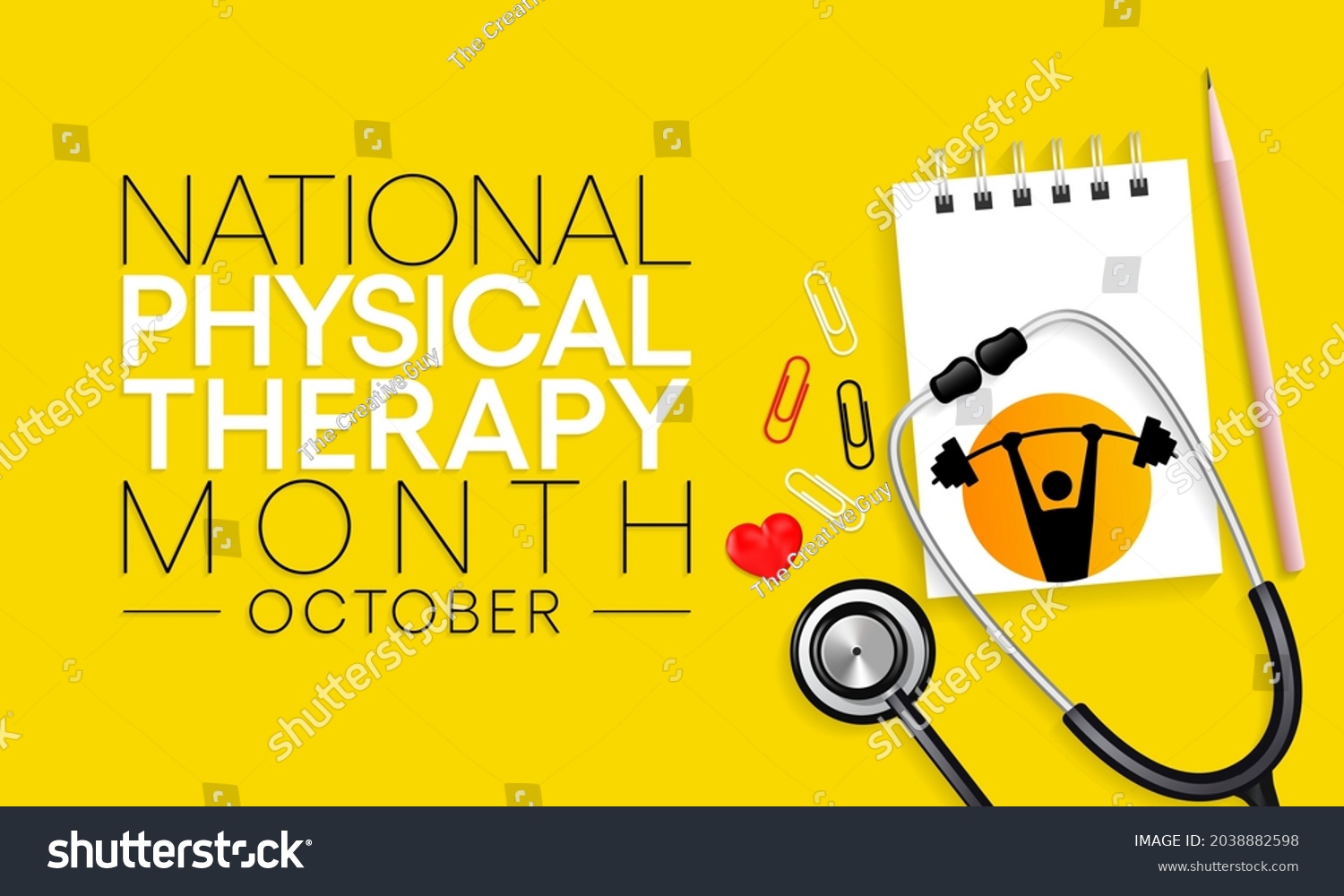 Physical Therapy Month Observed Every Year Stock Vector (Royalty Free