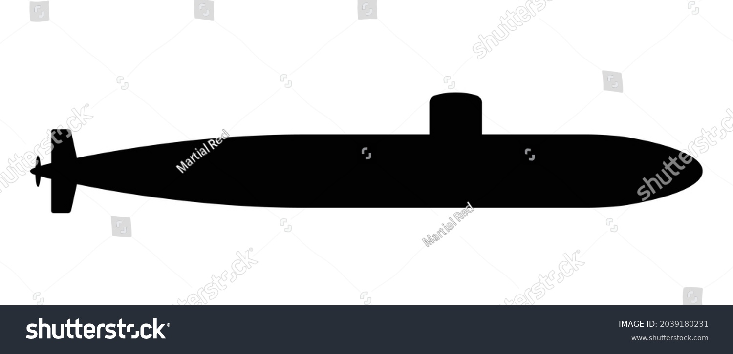 Submarine Underwater Sub Flat Vector Icon Stock Vector (royalty Free 