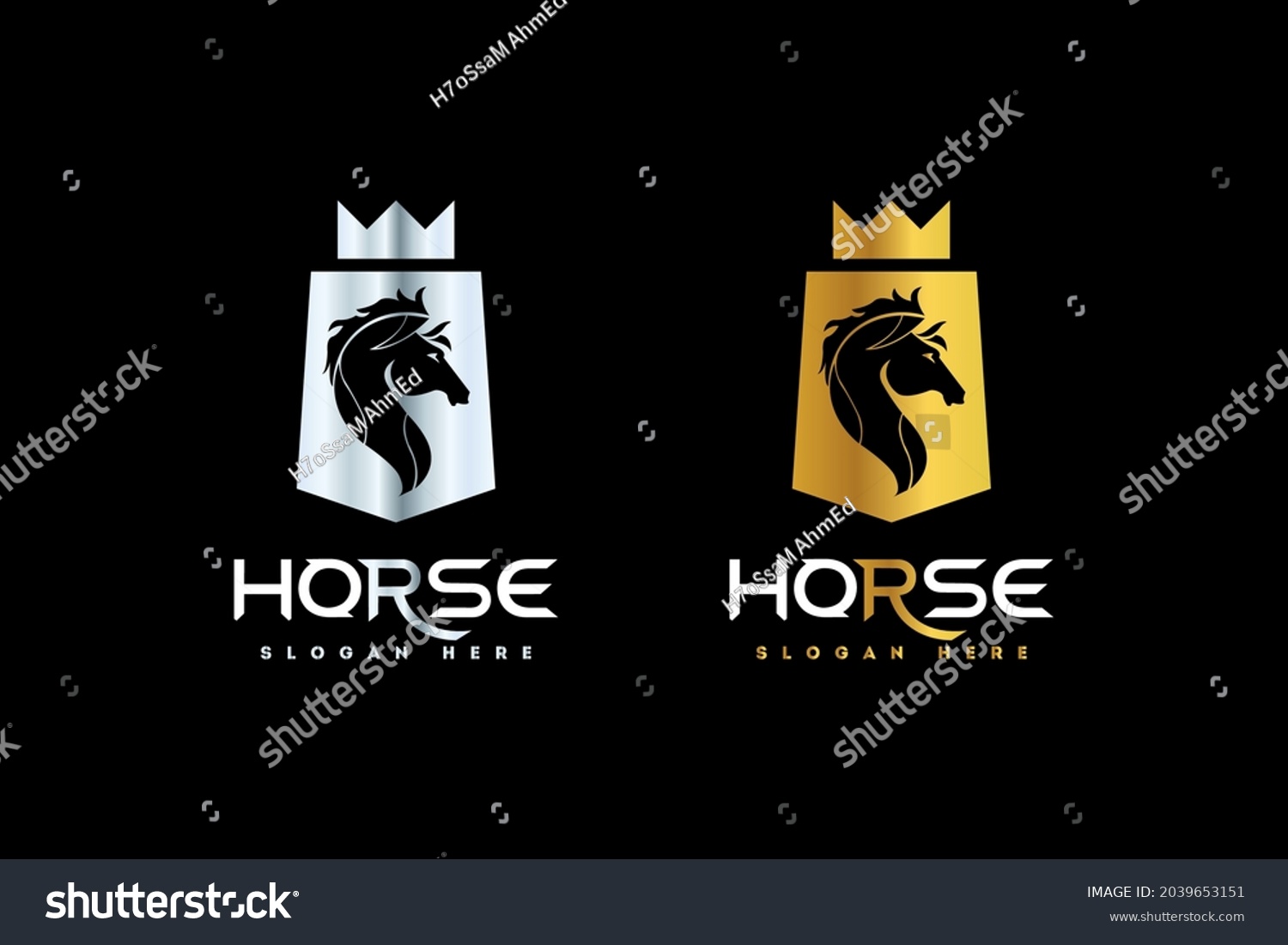 Horse Logo Design Elegant Luxury Horse Stock Vector (Royalty Free ...