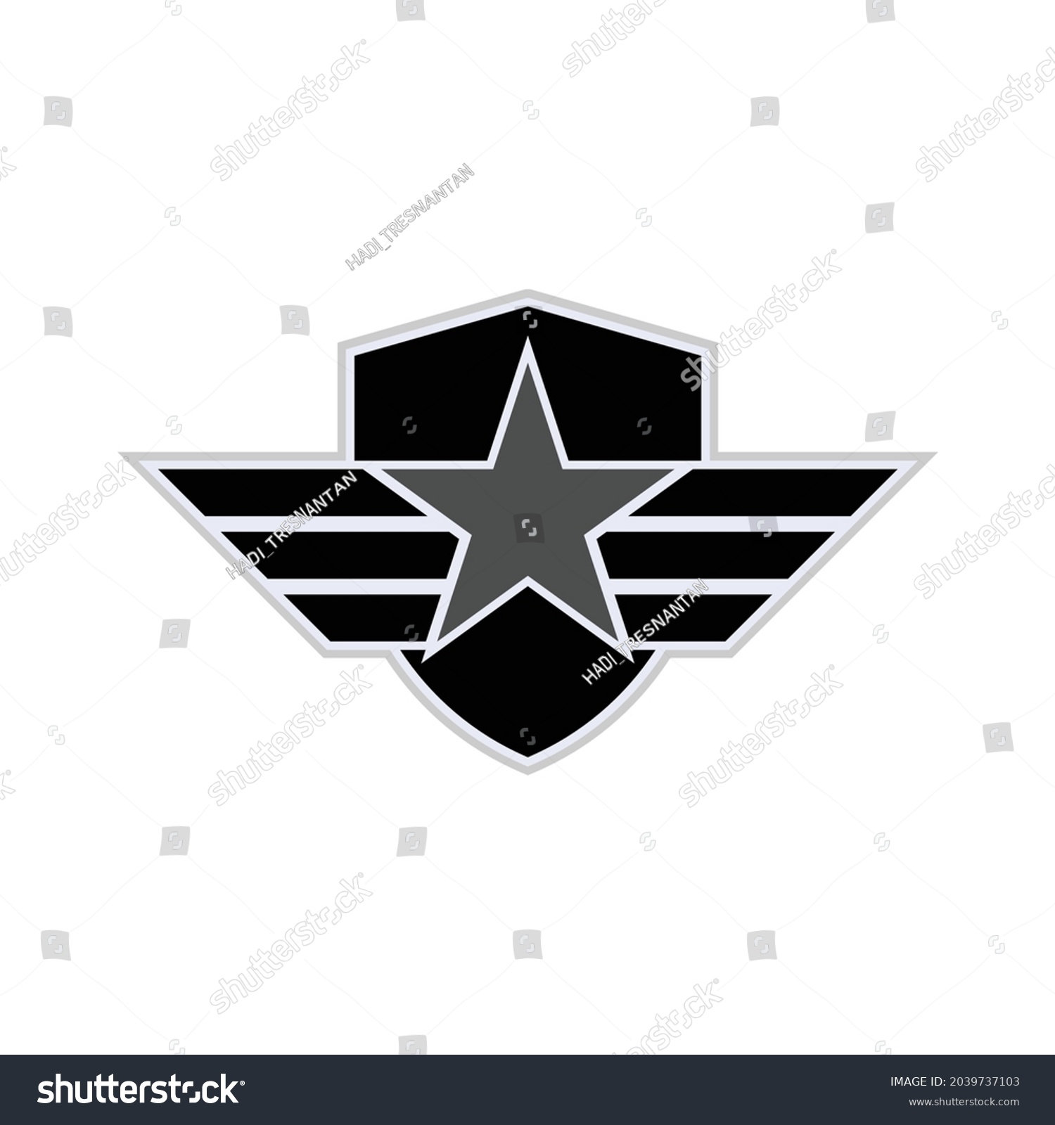 Military Wings Icon Badge Army Symbol Stock Vector (Royalty Free ...