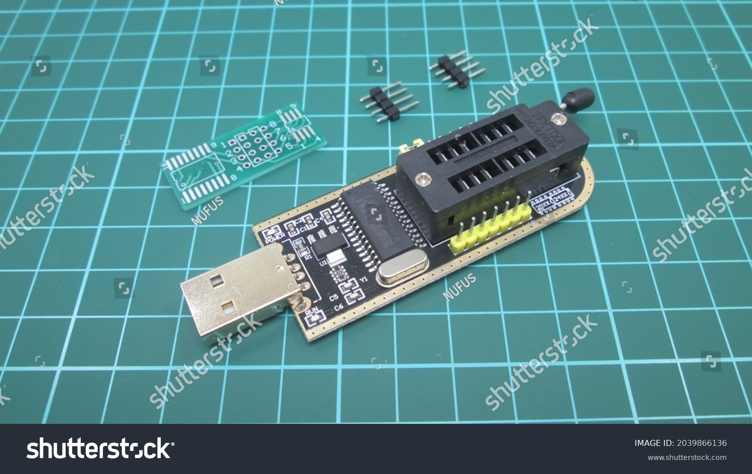 Microcontroller Firmware Flashing Ch341 Firmware Updater Stock Photo