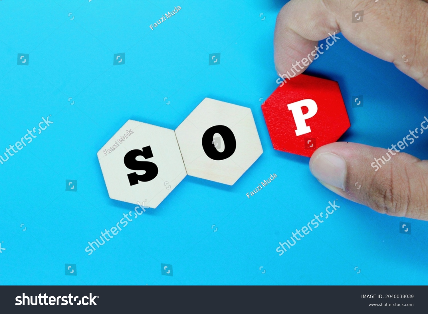 Hexagon Letters Sop Standard Operating Procedure Stock Photo 2040038039 ...