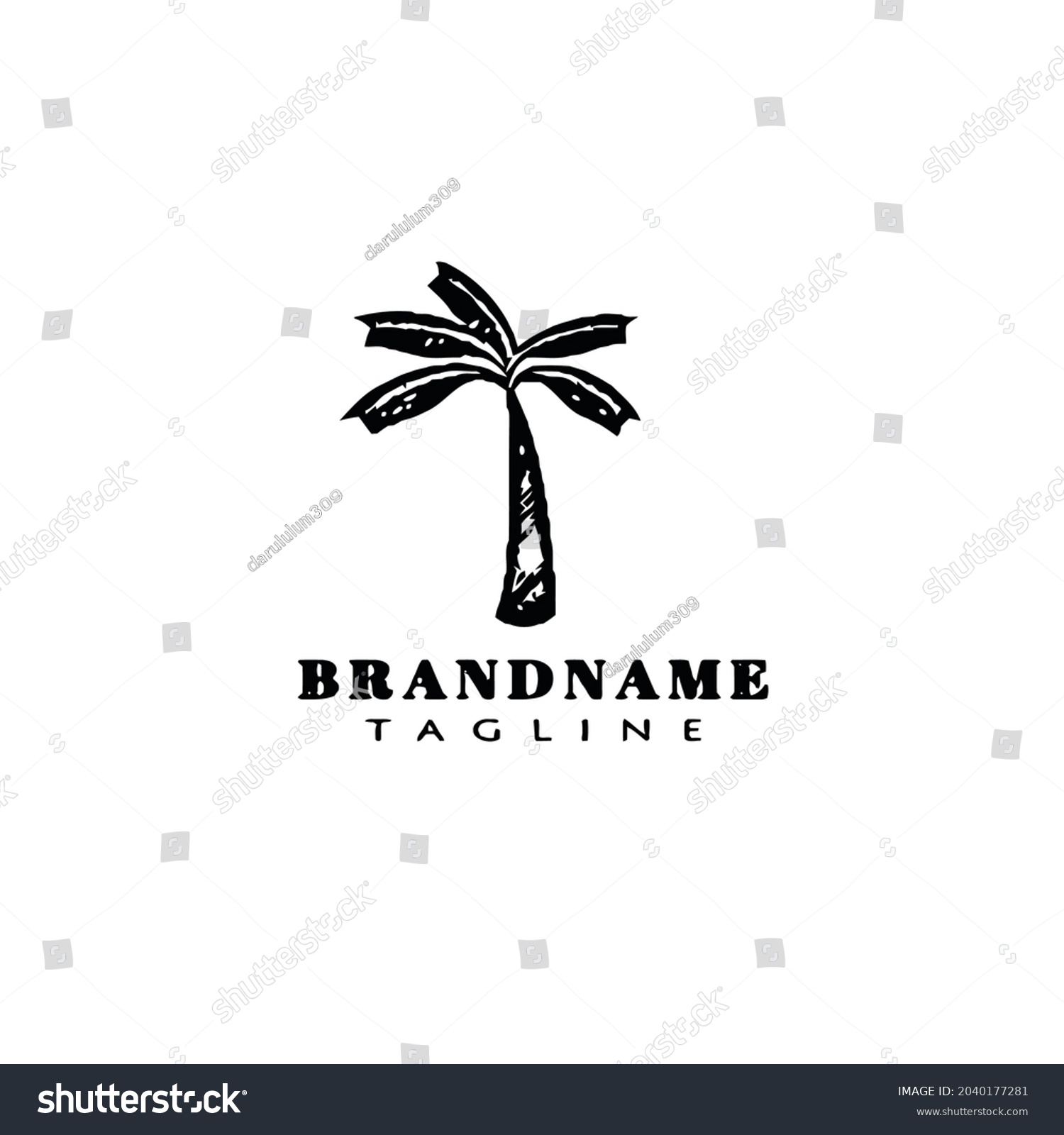 Banana Tree Logo Icon Concept Design Stock Vector (Royalty Free ...