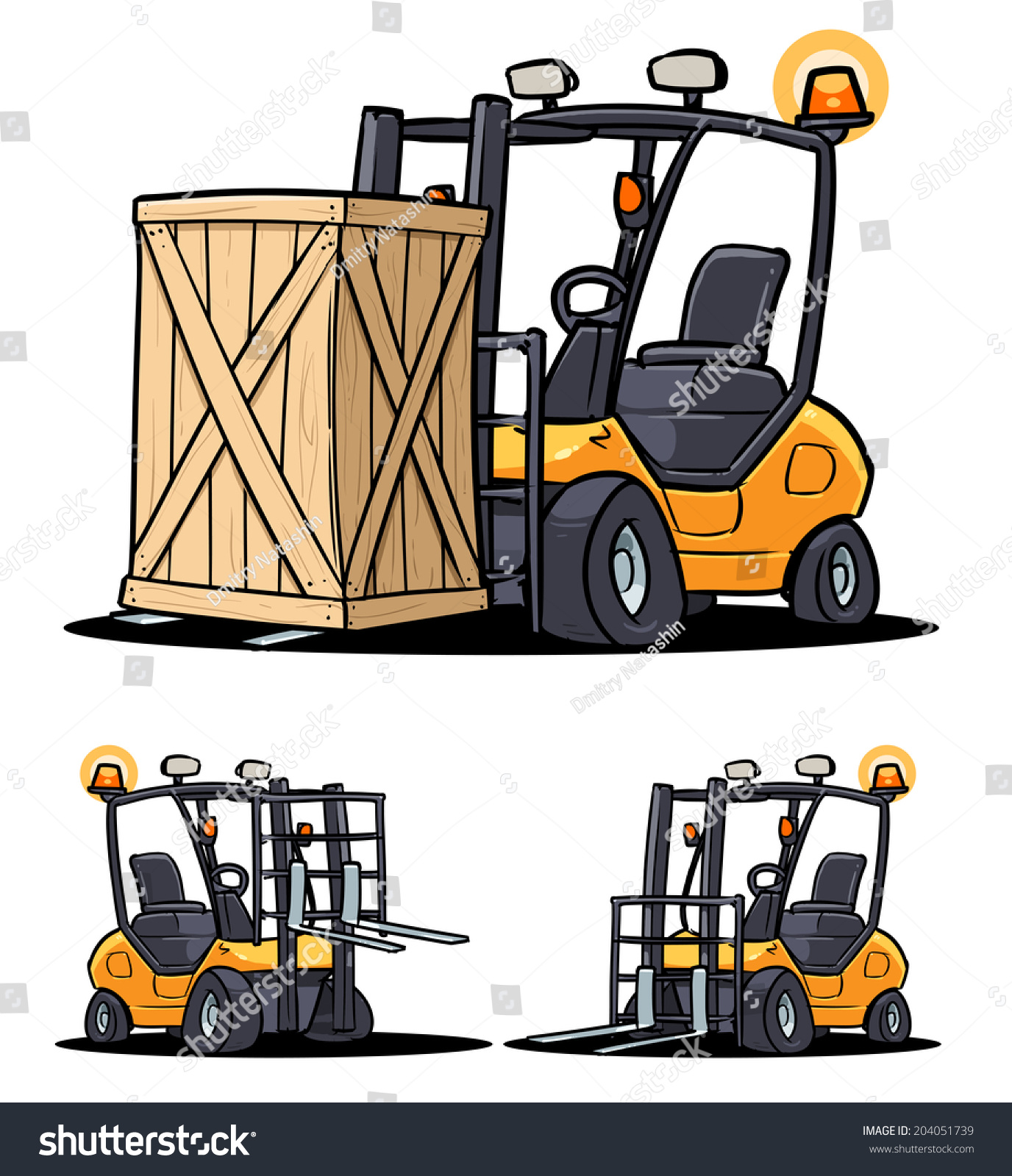 forklift cartoon clipart for free