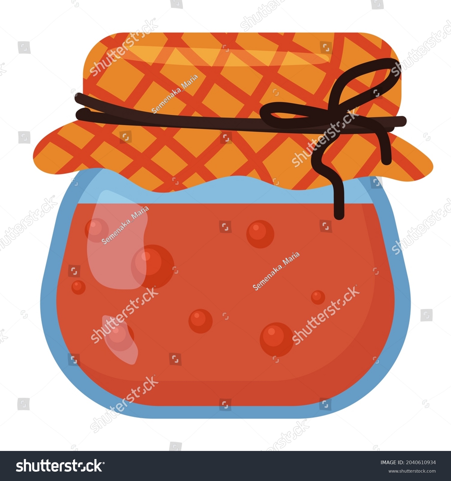 Jar Jam Vector Drawing Glass Jar Stock Vector (Royalty Free) 2040610934 ...