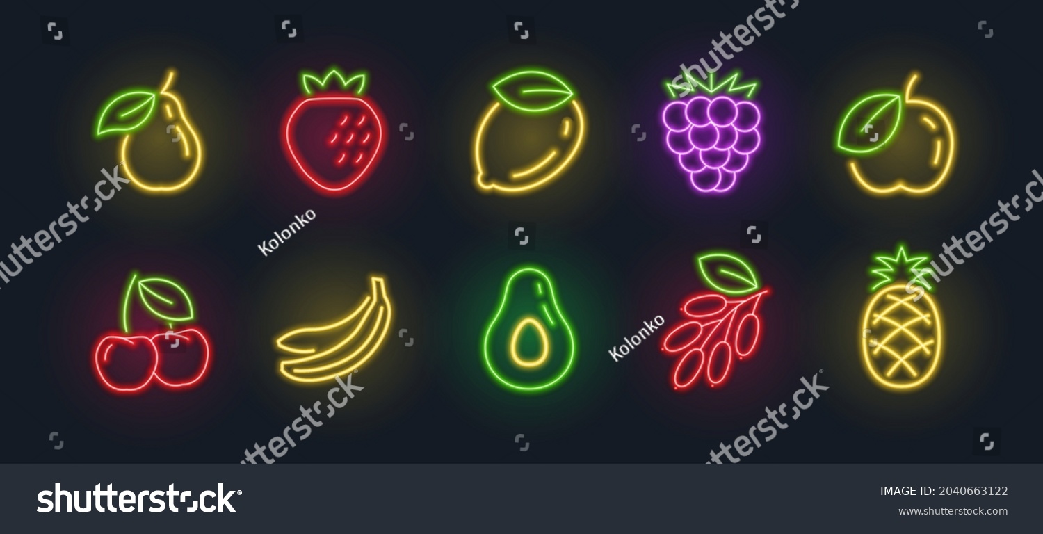 13,390 Fruit Neon Images, Stock Photos & Vectors | Shutterstock