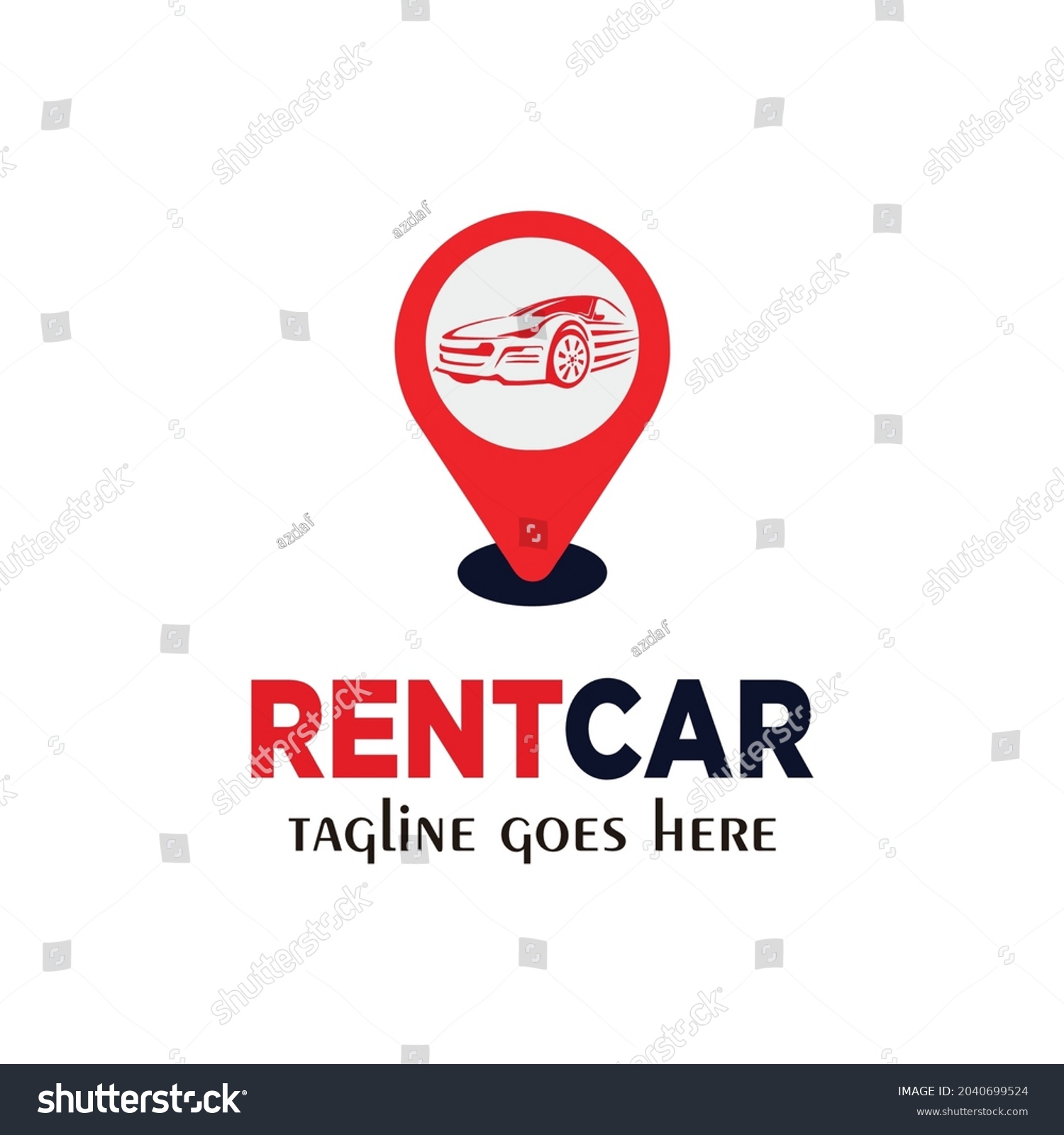 Rental Car Logo Template Design Vector Stock Vector (Royalty Free ...