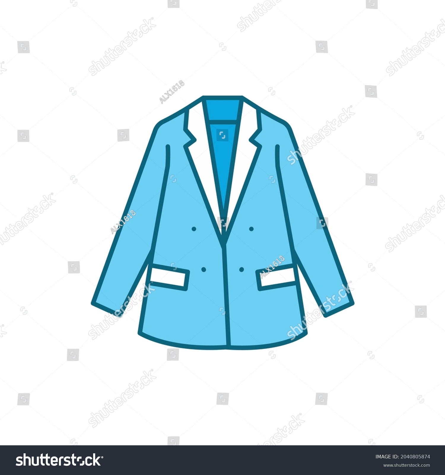 Blazer Line Icon Pictogram Web Page Stock Vector (royalty Free 