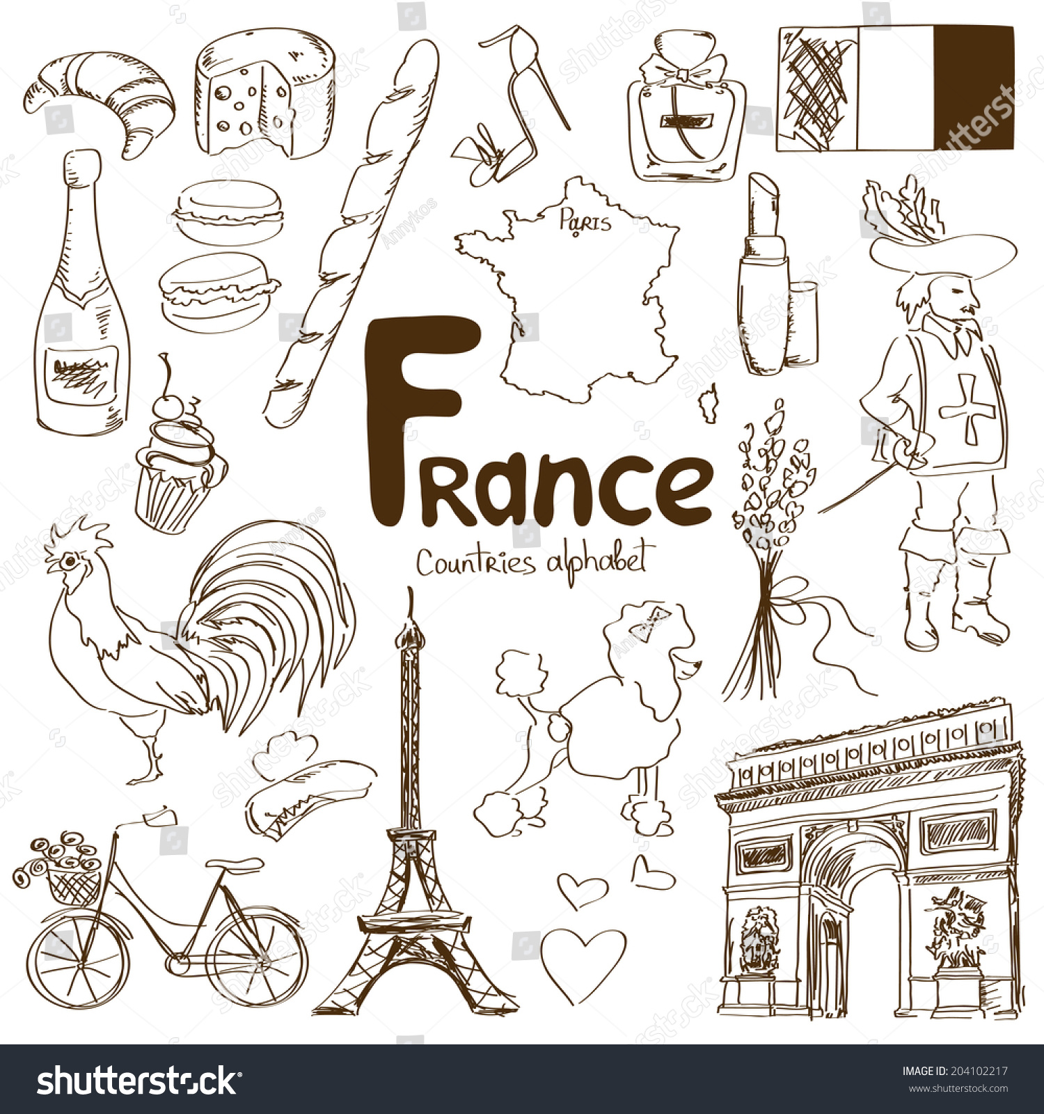 Как называют знак французы. Символы Франции рисовать. Франция символ рисунок. Символы Франции картинки. Символы Парижа.
