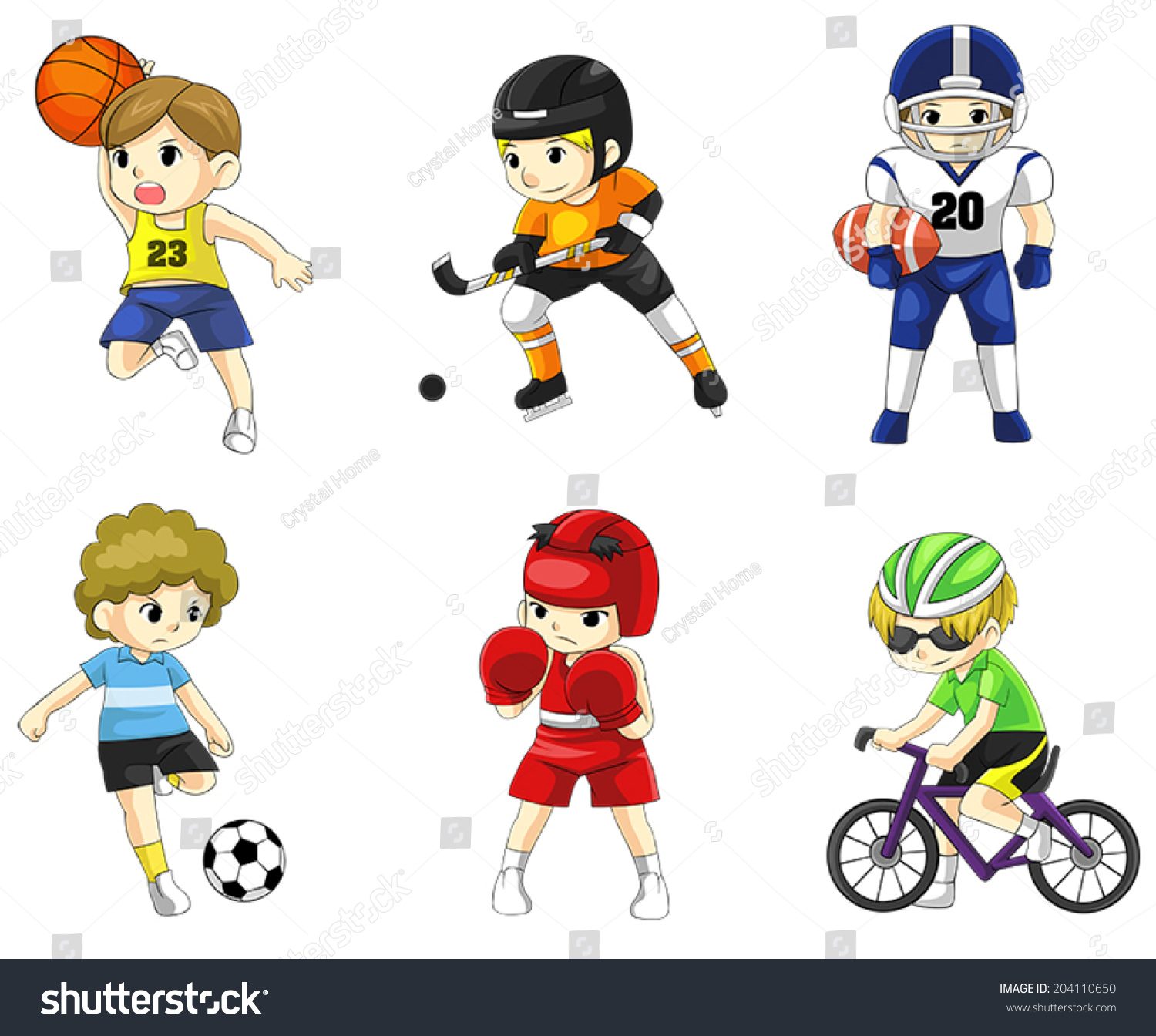 Фигурки спортсменов разных видов спорта