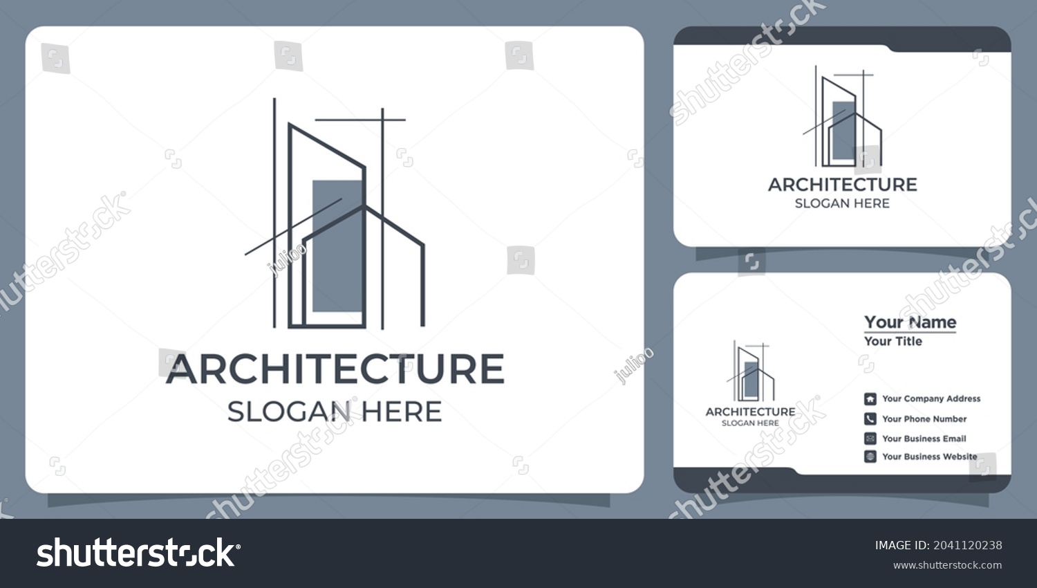 Set Elegant Minimalist Architectural Logos Business Stock Vector 