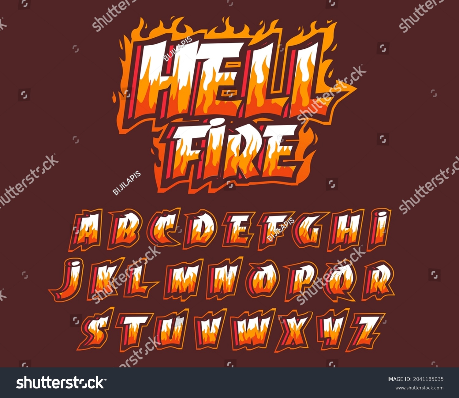 3d Fire Red Text Effect Shadow Stock Vector (Royalty Free) 2041185035 ...