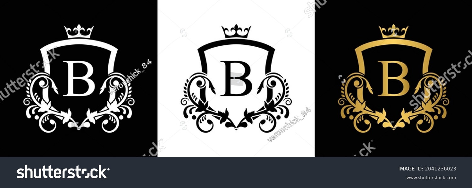 Golden Letter B Template Logo Luxury Stock Vector (Royalty Free ...