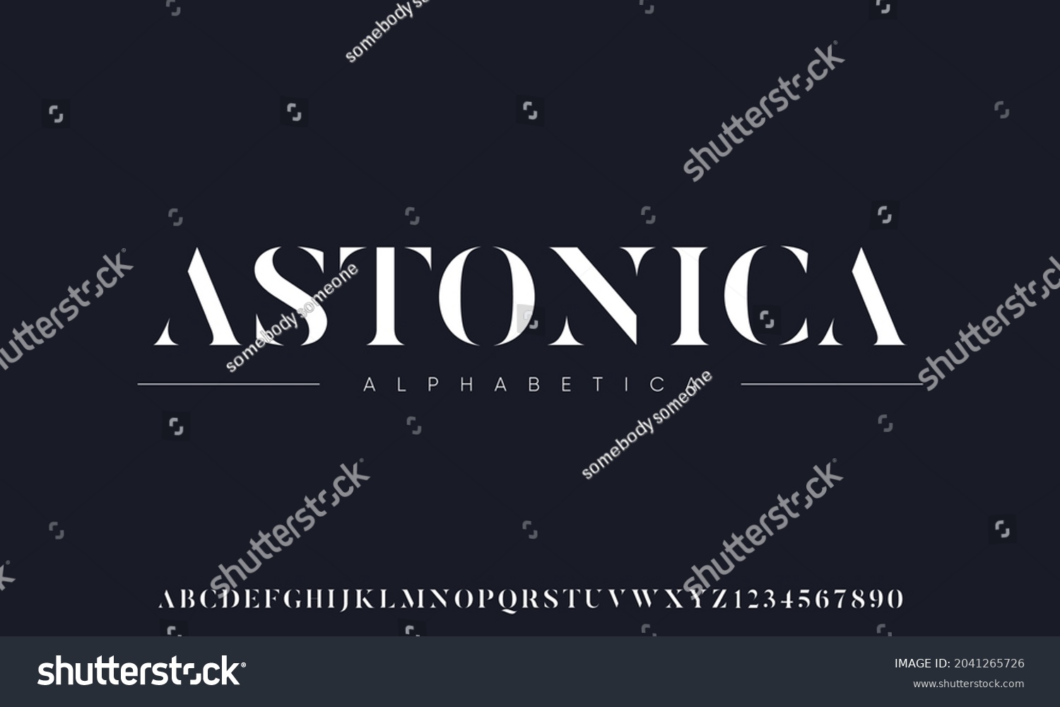 Elegant Font Set Modern Alphabet Letters Stock Vector (Royalty Free ...