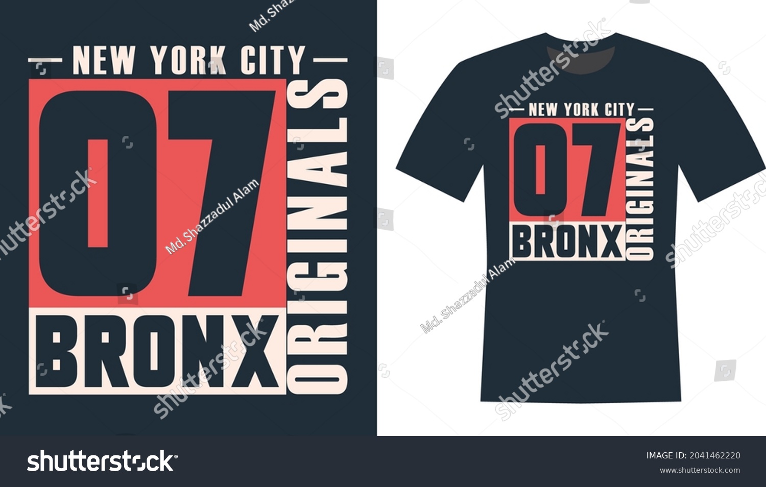 Bronx New York City Tshirt Design Stock Vector (Royalty Free ...