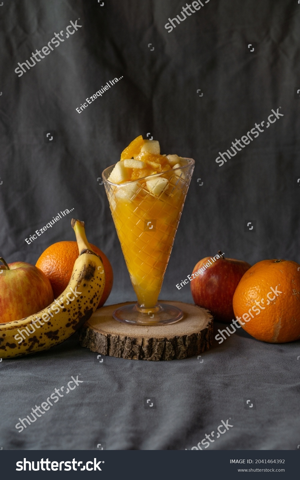 Fruit Salad Ice Cream Cone Shaped Stock Photo 2041464392 Shutterstock