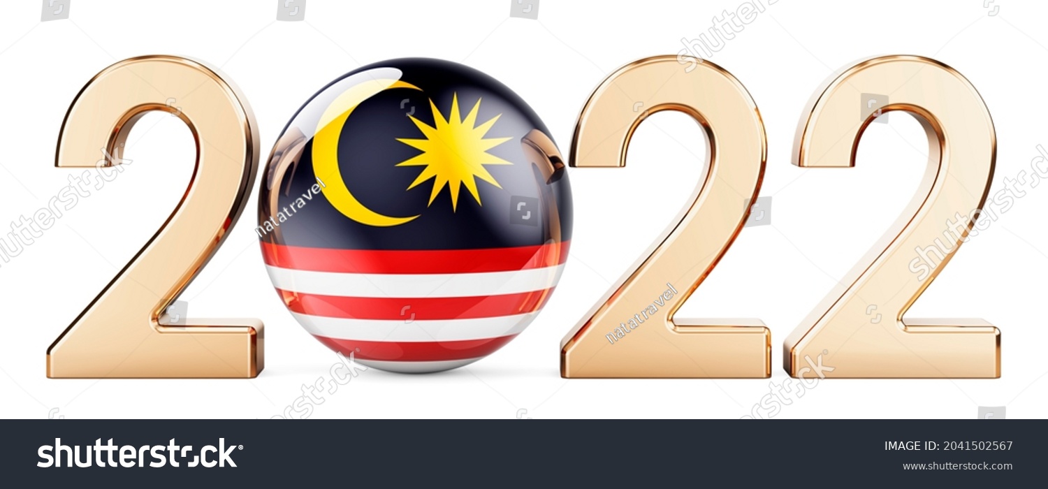 Stock Photo  With Malaysian Flag D Rendering Isolated On White Background 2041502567 