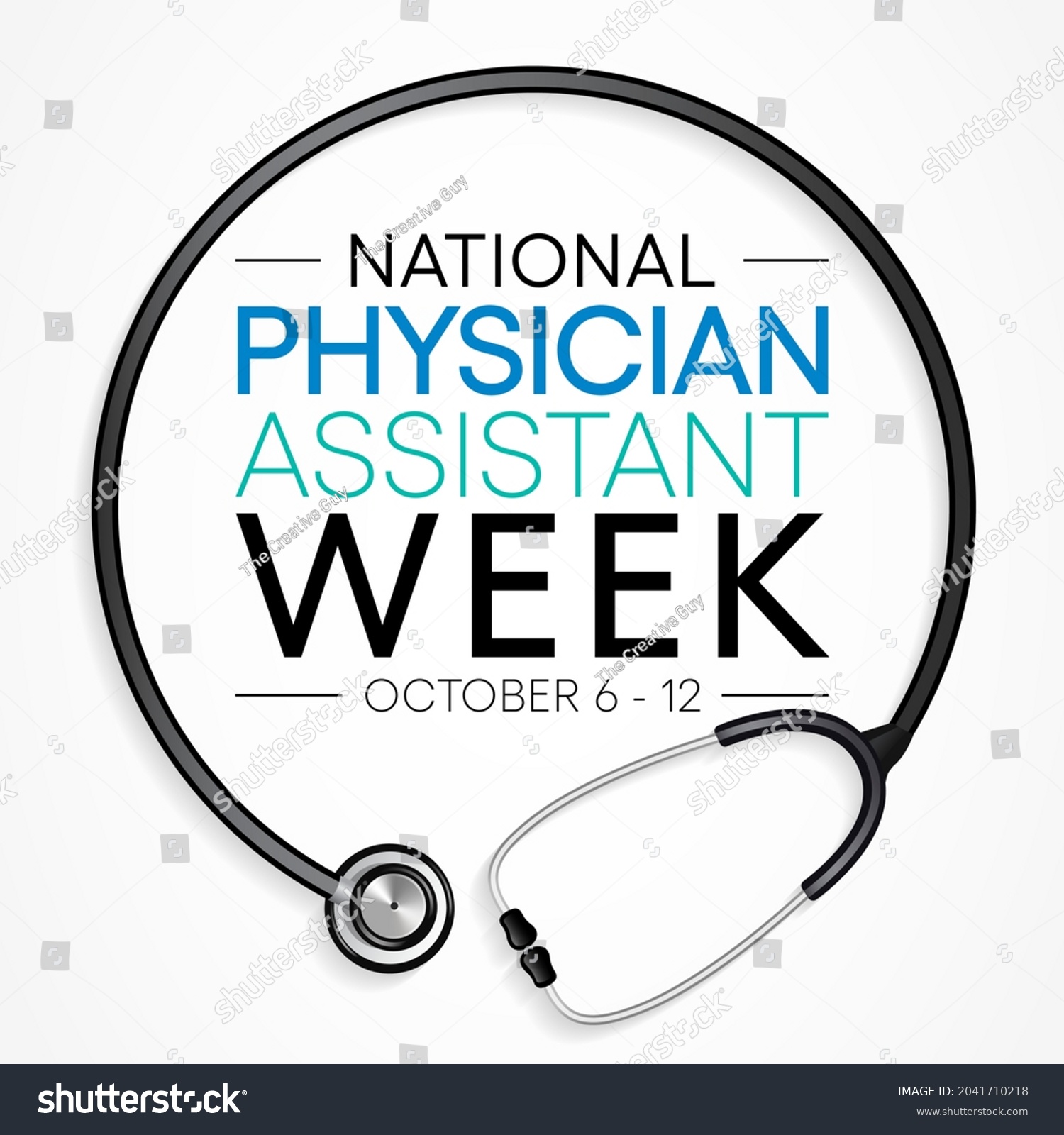 National Physician Assistant Week Observed Every Stock Vector (Royalty