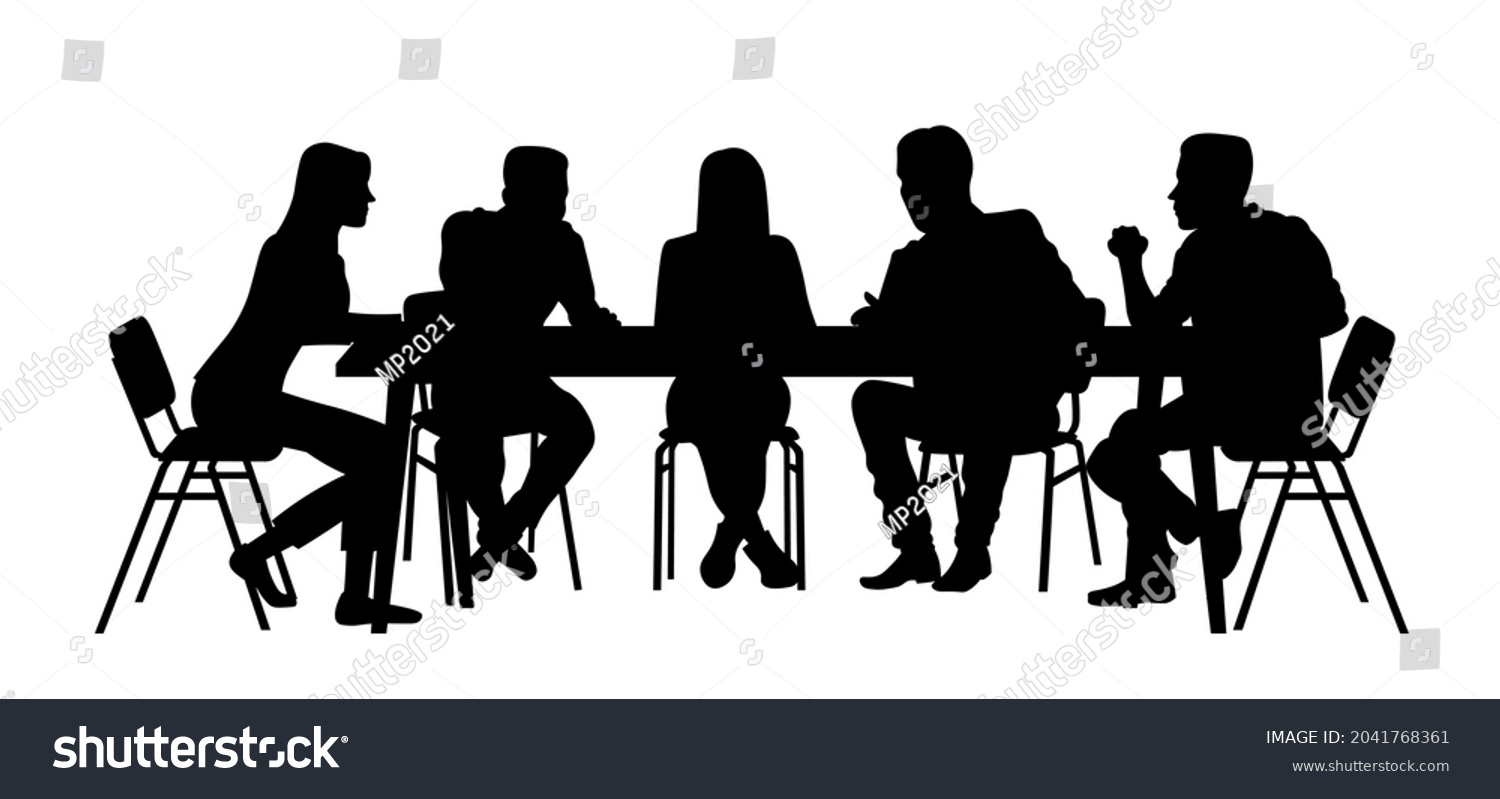11,552 Silhouette people talking sitting Images, Stock Photos & Vectors