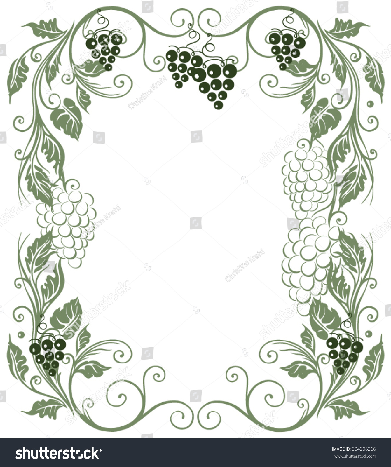 Виноградная лоза орнамент рамка