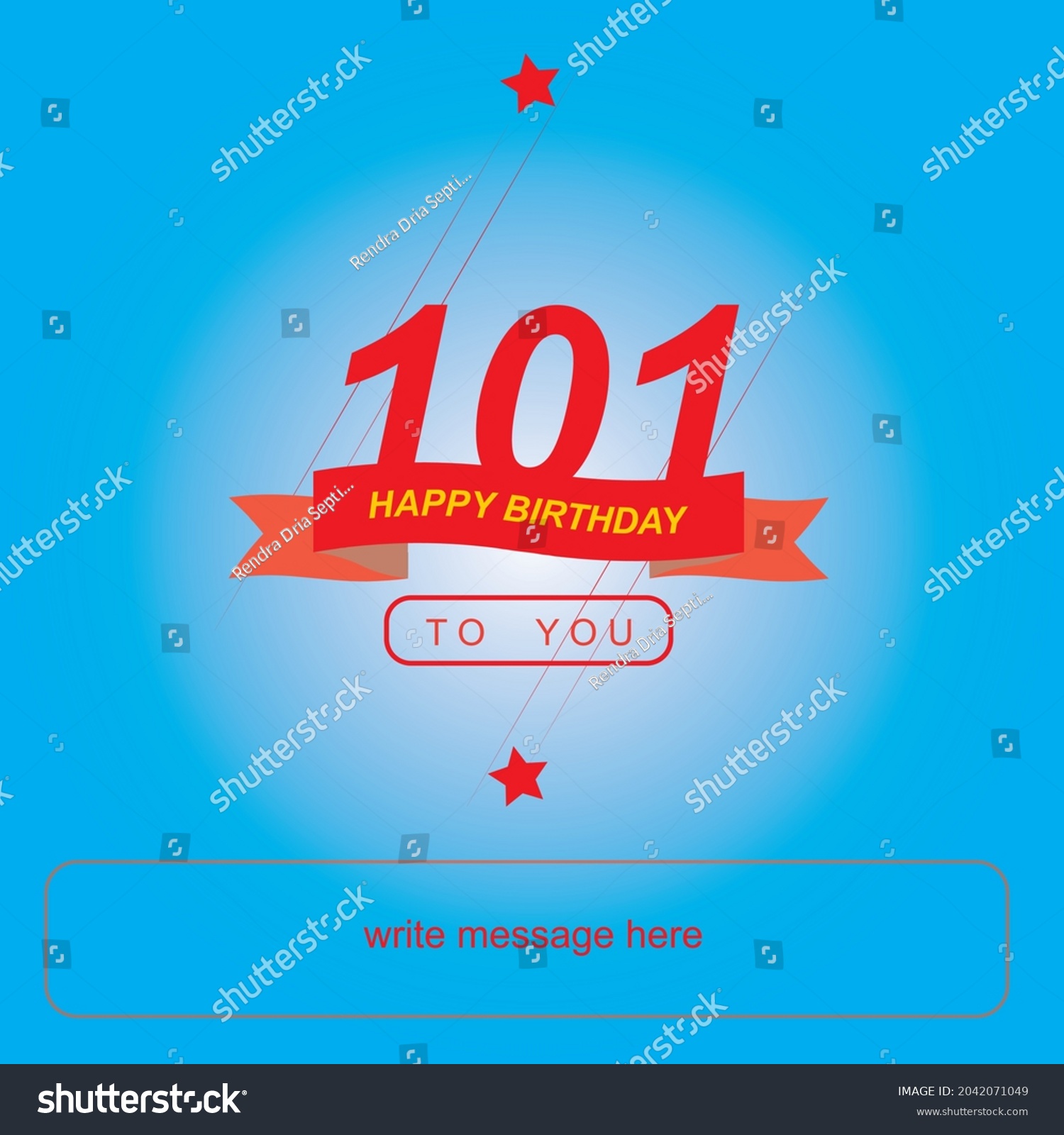 101 Years Birthday Happy Birthday Banner Stock Vector Royalty Free 2042071049 Shutterstock 0639