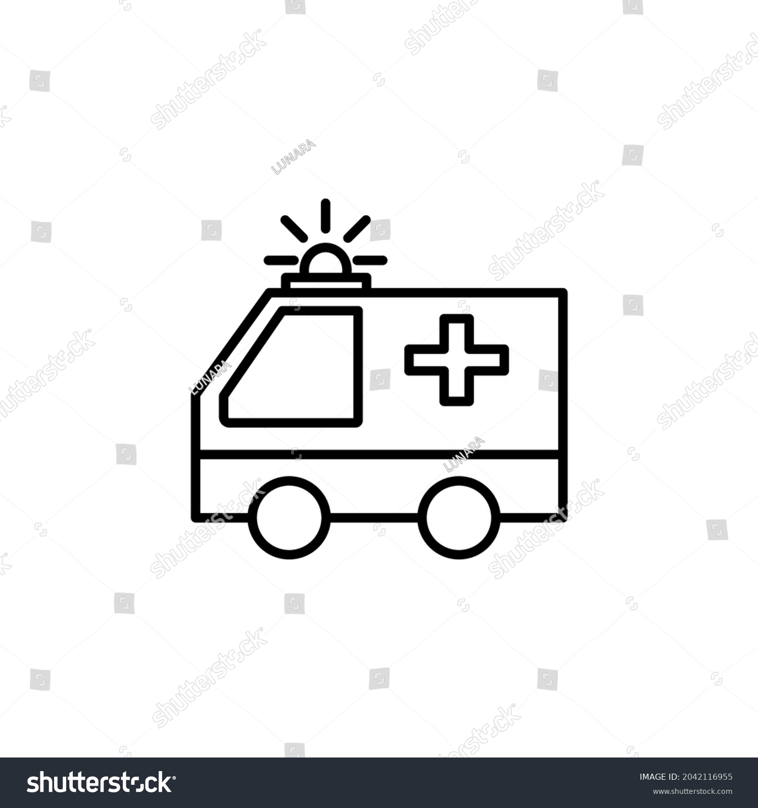 Ambulance Icon Design Ambulance Vehicle Icon Stock Vector (Royalty Free ...