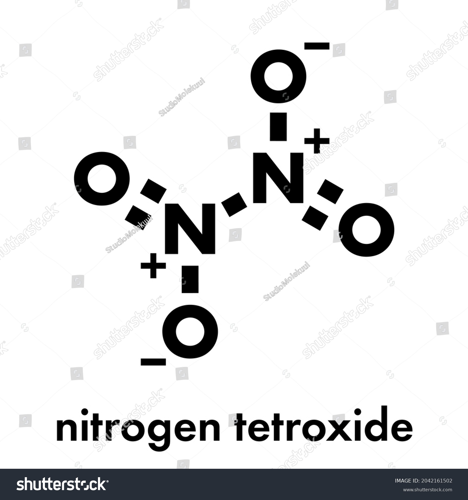 Nitrogen Tetroxide Dinitrogen Tetroxide N2o4 Rocket Stock Vector ...