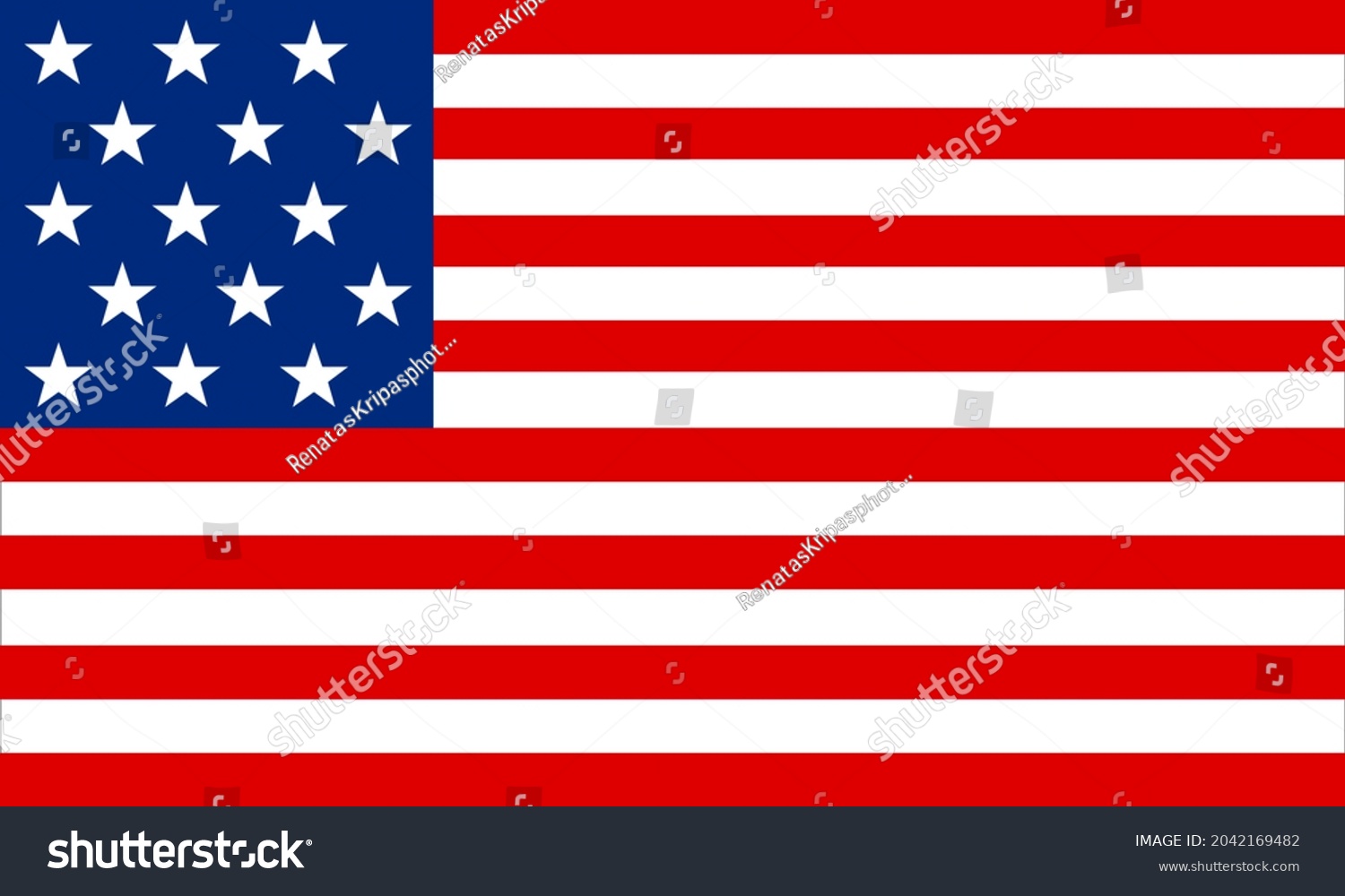 Us National Flag Consists 13 Horizontal Stock Illustration 2042169482 ...