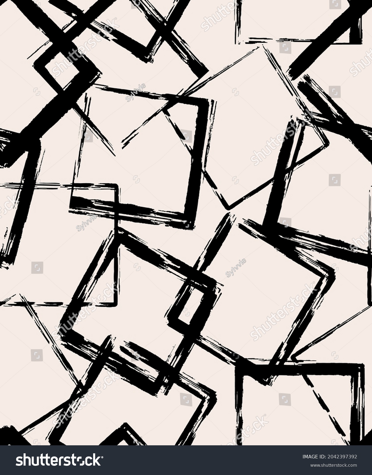 Seamless Chalk Squares Vector Pattern Abstract vetor stock (livre de