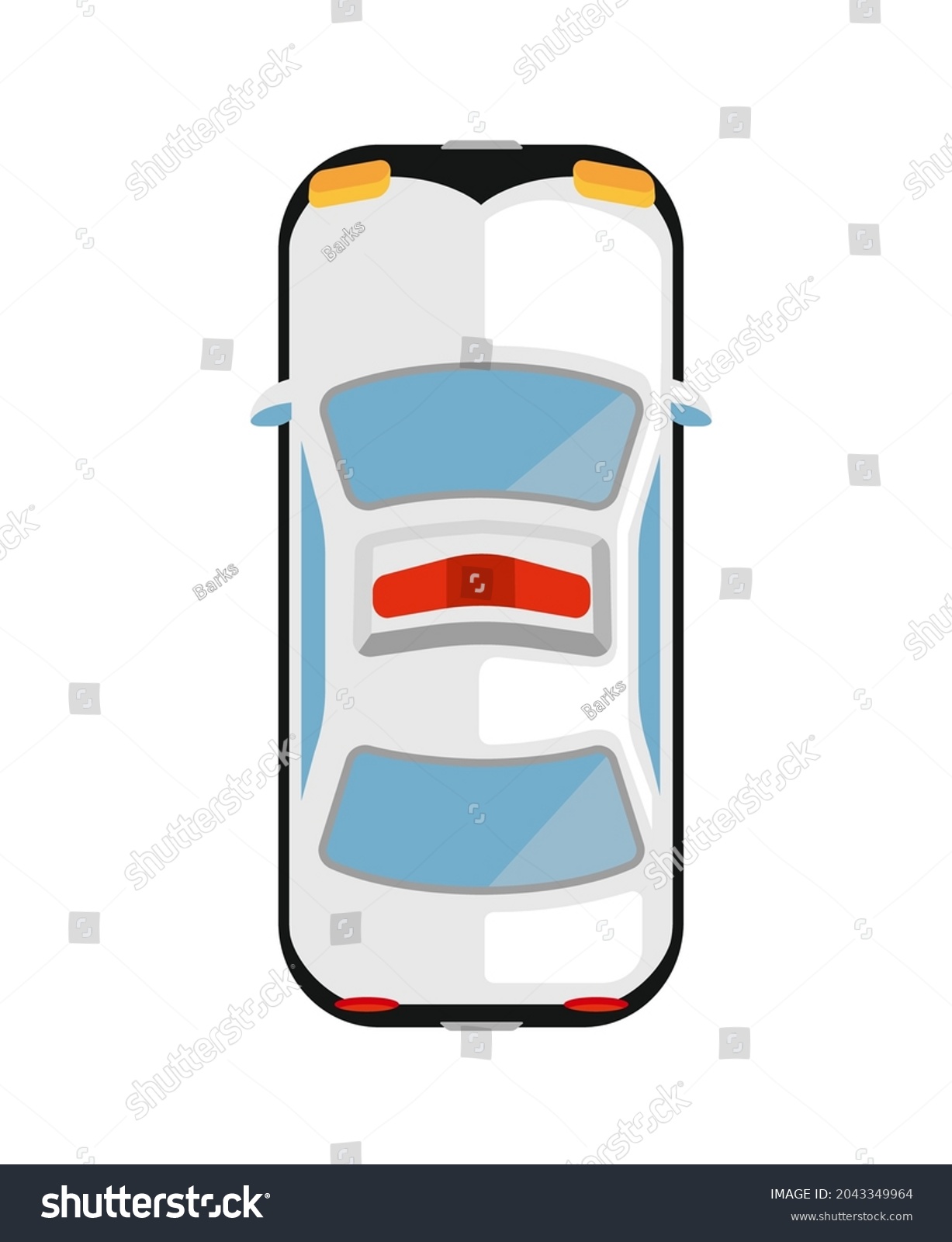 Japanese Police Car Vector Illustration Perspective Stock Vector ...