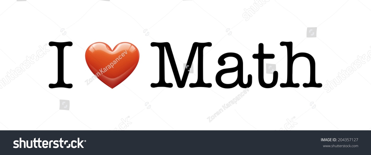 Love Math Banner Font Type Heart Stock Illustration 204357127 ...