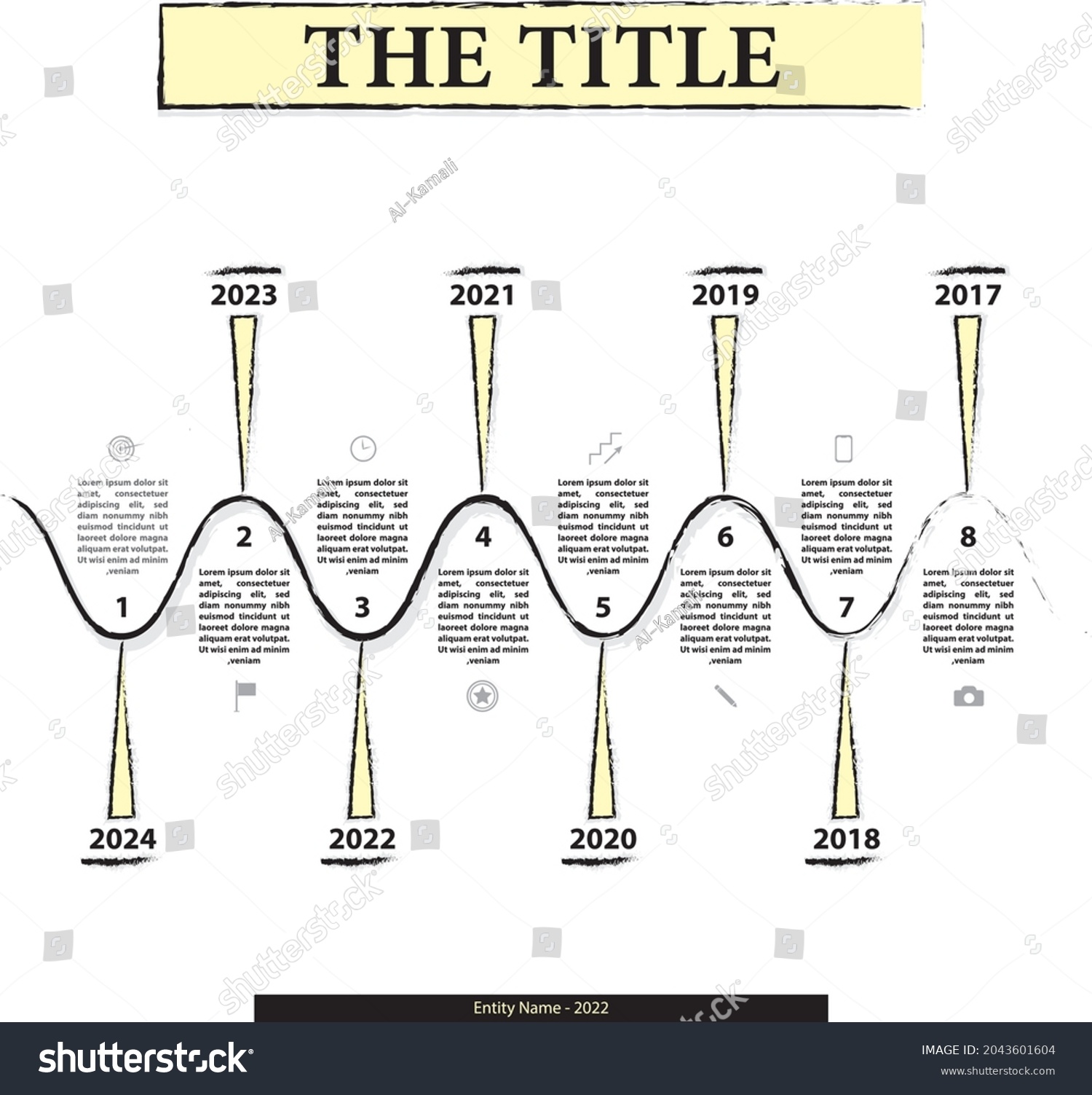 Timeline Infographics Template Workflow Process Chart Stock Vector